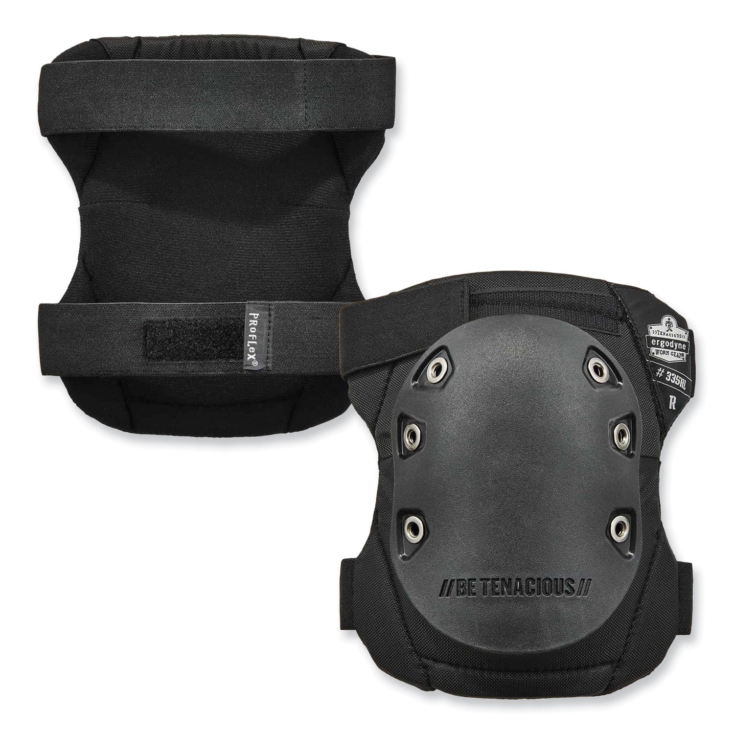 Slip-Resistant Knee Pads | ProFlex 335HL Black Cap