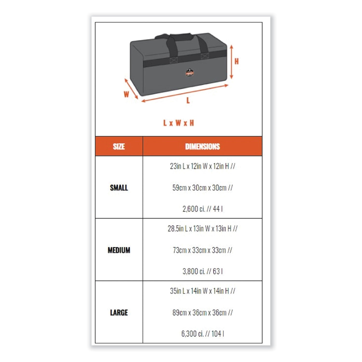 ergodyne® Arsenal 5020 Gear Duffel Bag, Nylon, Large, 14 x 35 x 14, Red - Bloom Skins
