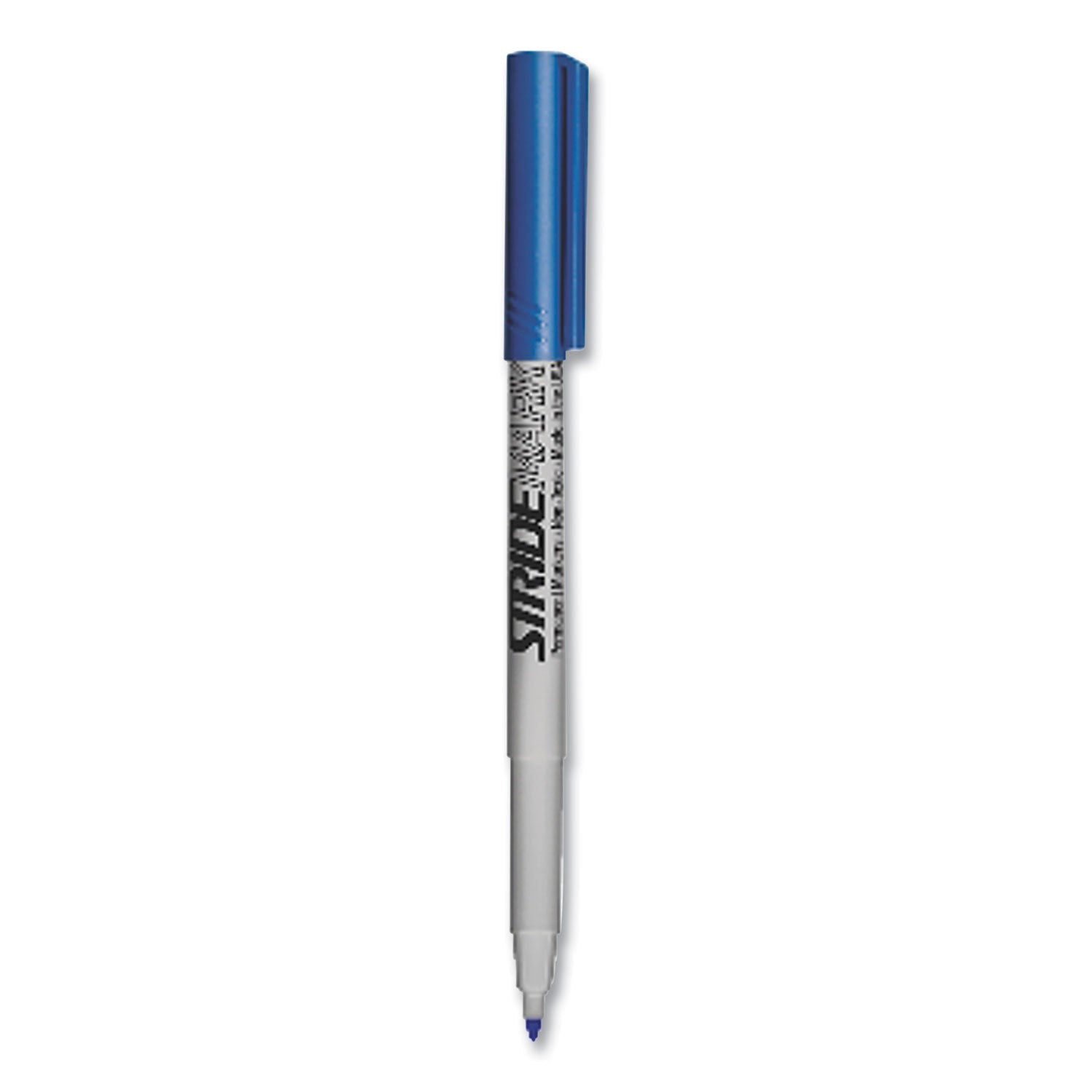 Stride StrideMark Permanent Marker, Fine Bullet Tip, Blue, 12/Pack