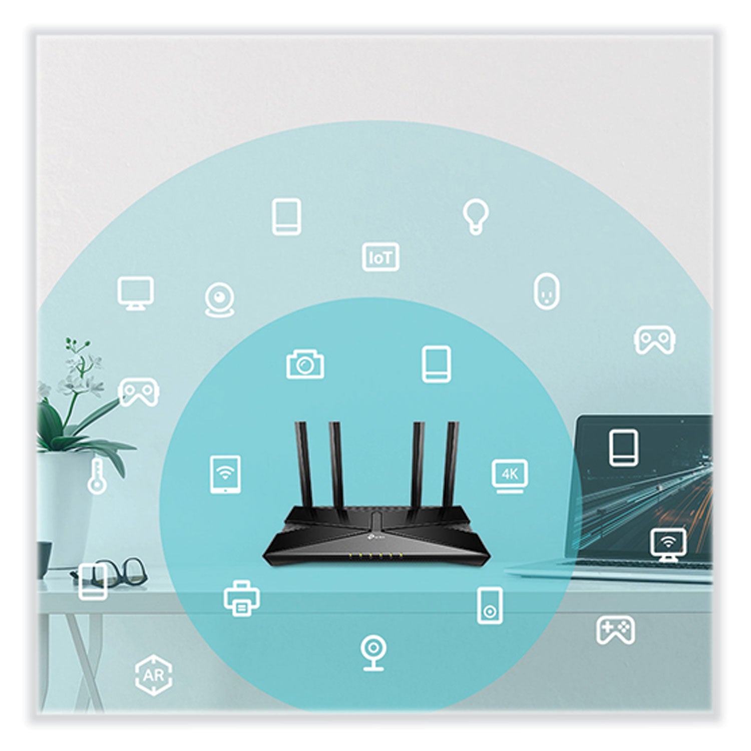 TP-Link Archer AX1500 Wireless and Ethernet Router, 5 Ports, Dual-Band 2.4 GHz/5 GHz - Bloom Skins