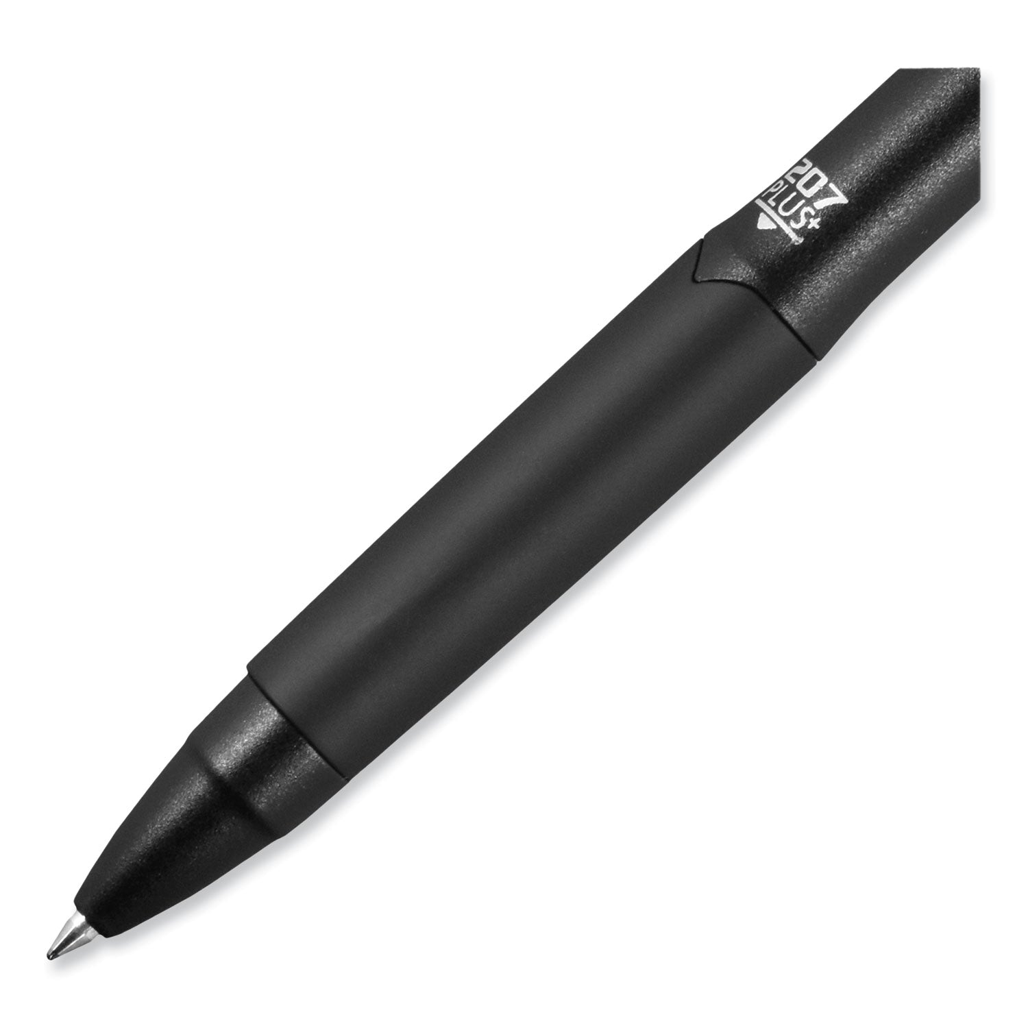 uniball® 207 Plus+ Gel Pen, Retractable, Medium 0.7 mm, Black Ink, Black Barrel, 4/Pack