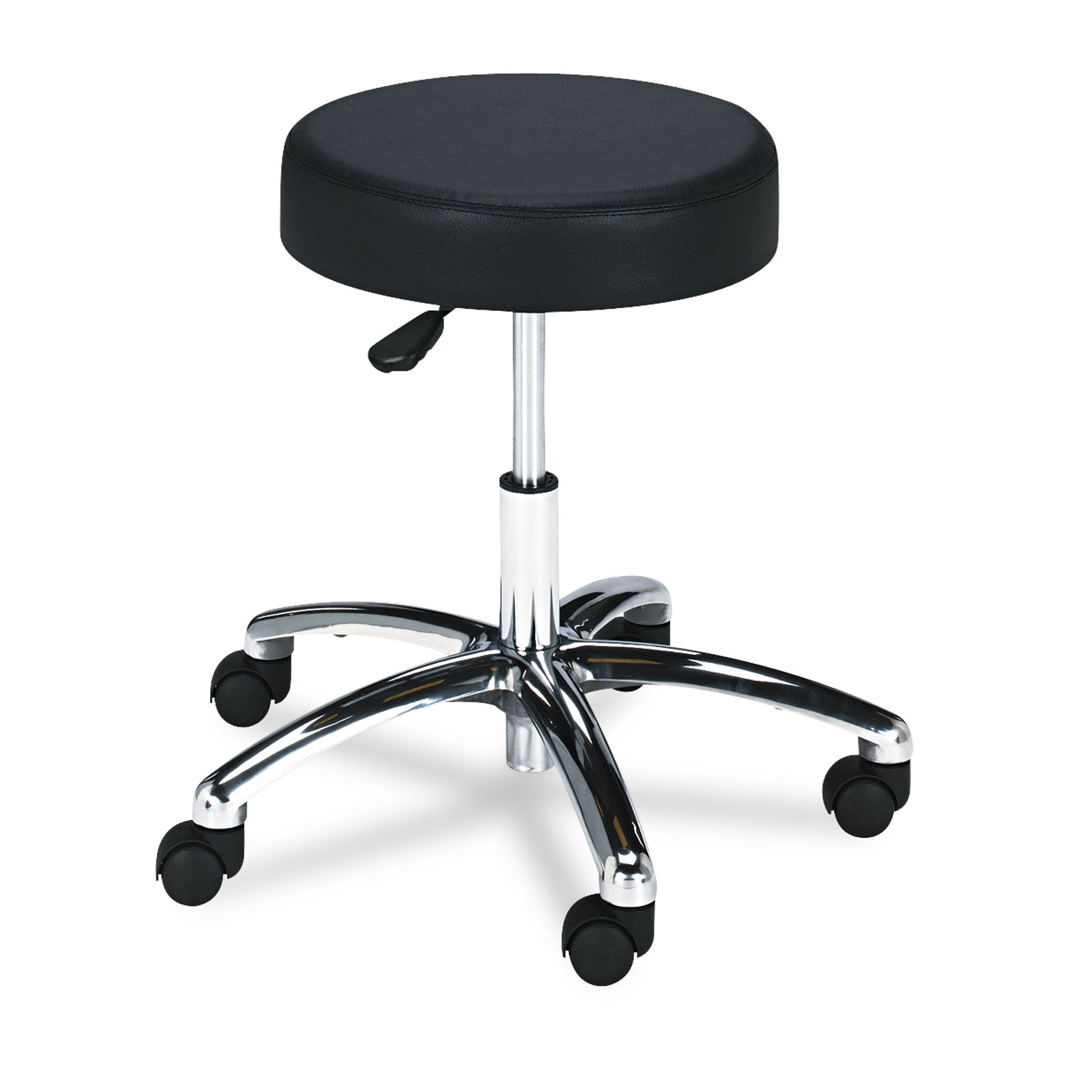 Pneumatic Lab Stool | Backless | Black