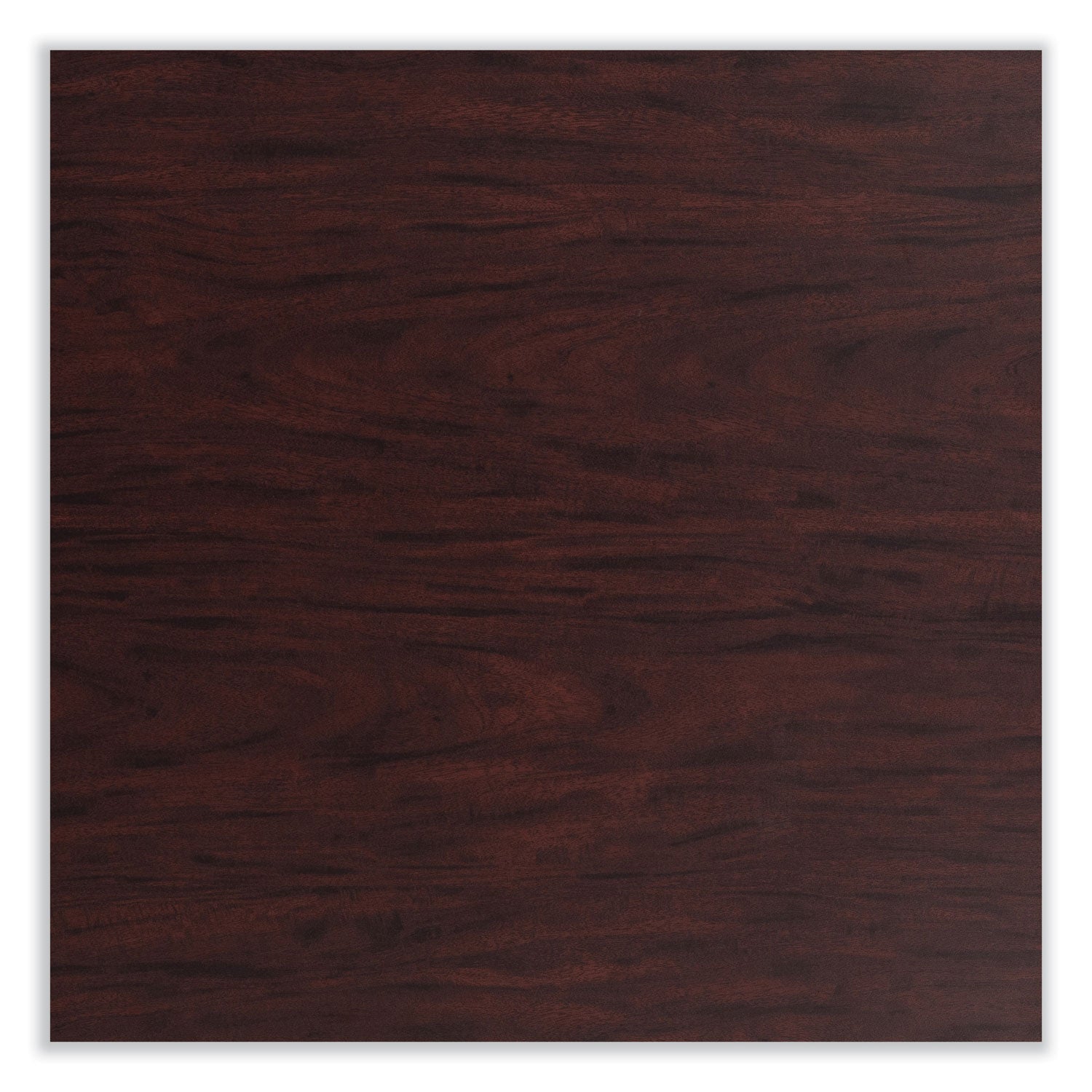 NPS® Cafe Table, 36w x 36d x 30h, Square Top/Round Base, Mahogany Top, Black Base