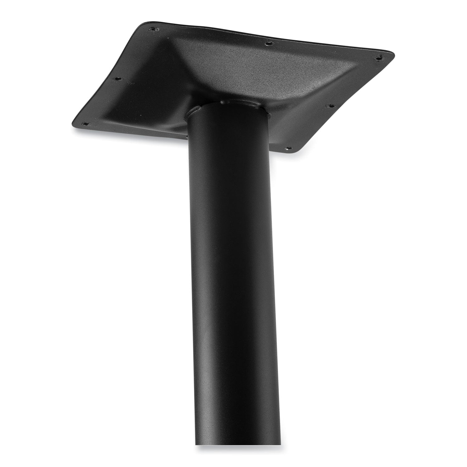 NPS® Cafe Table, 36w x 36d x 30h, Square Top/Round Base, Mahogany Top, Black Base