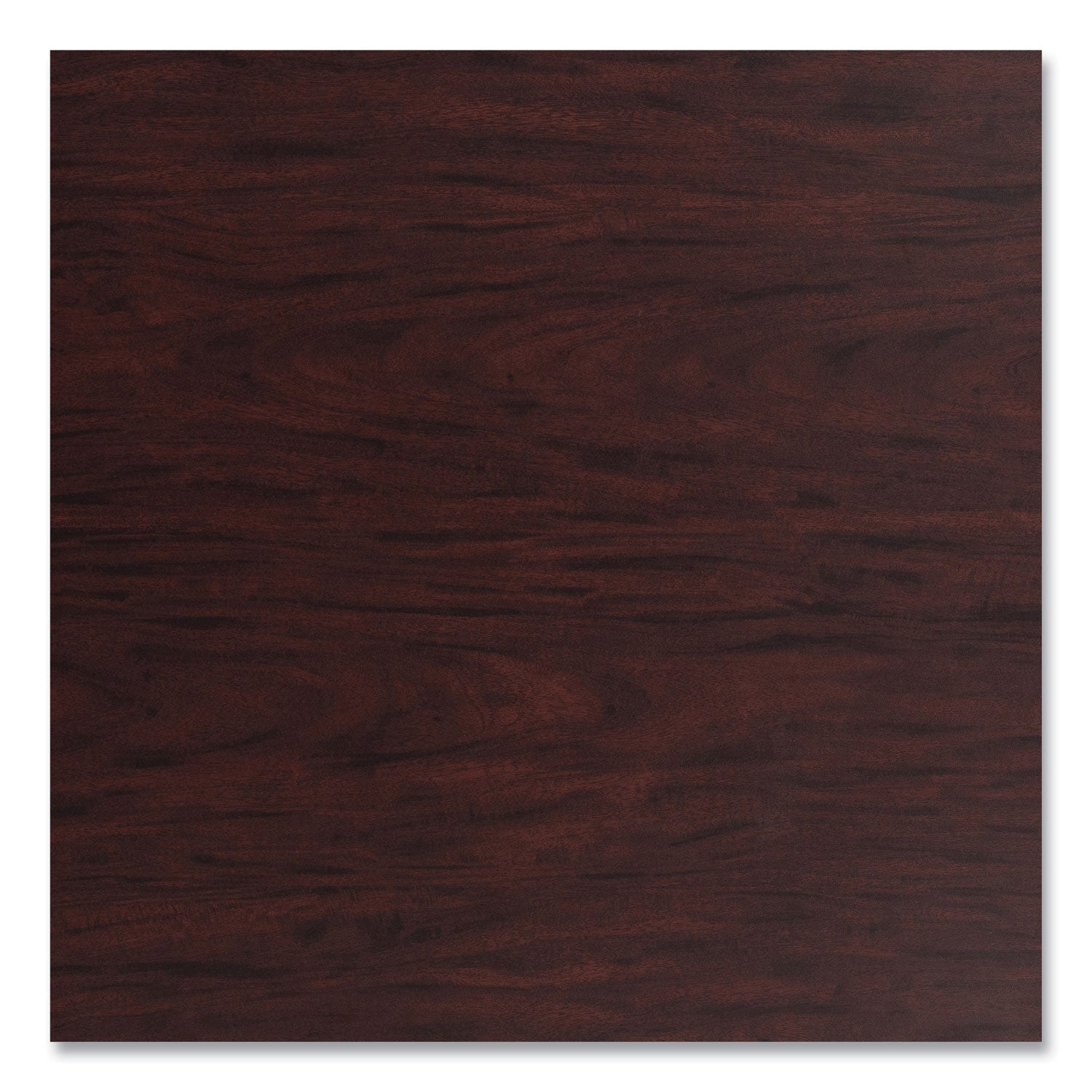 NPS® Cafe Table, 36w x 36d x 42h, Square Top/Round Base, Mahogany Top, Gray Base