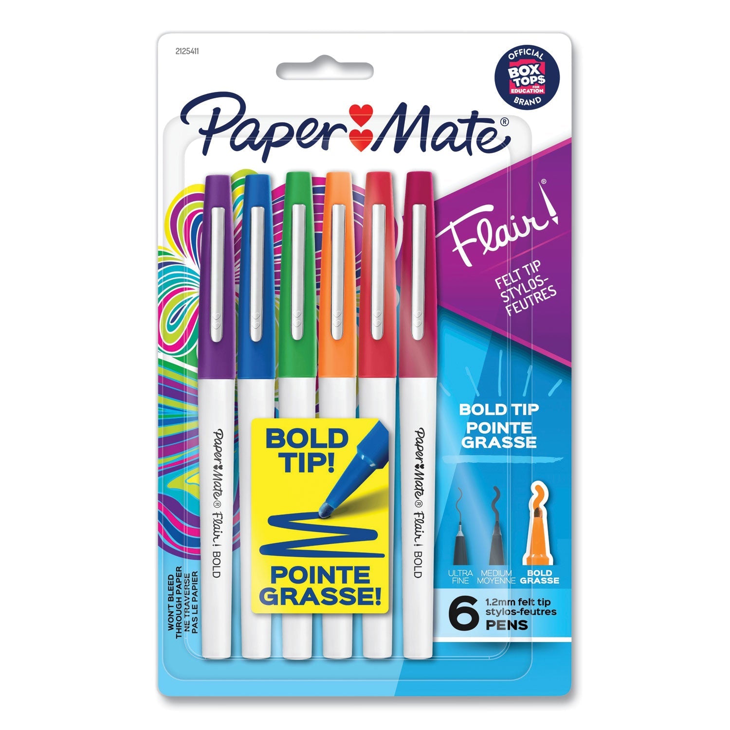 Paper Mate Flair Bold Felt Tip Pens | 6-Pack