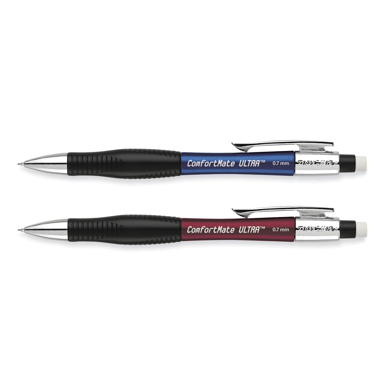 Paper Mate® ComfortMate Ultra Pencil Starter Set, 0.7 mm, HB (#2), Black Lead, Assorted Barrel Colors, 2/Pack