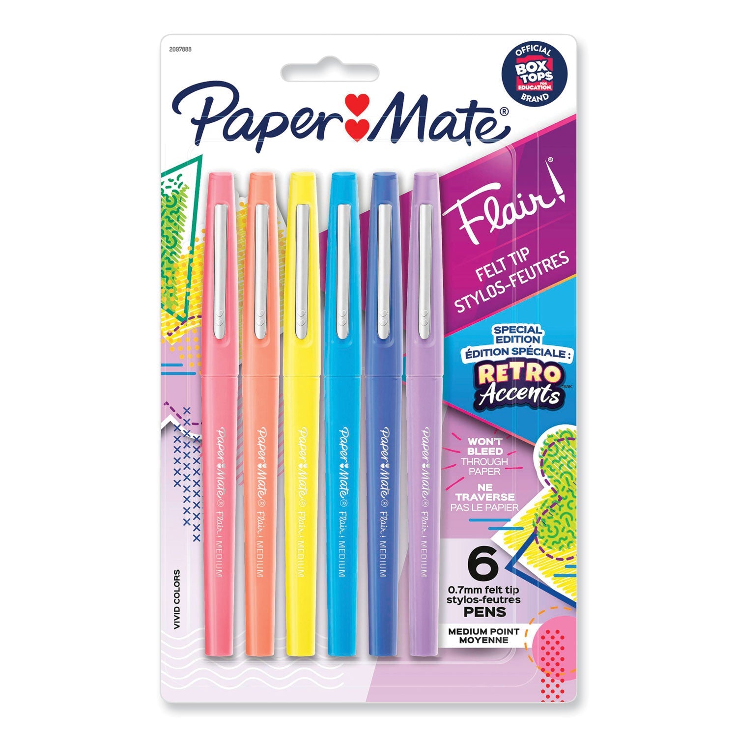 Paper Mate Flair Felt Tip Pen | Retro Accents