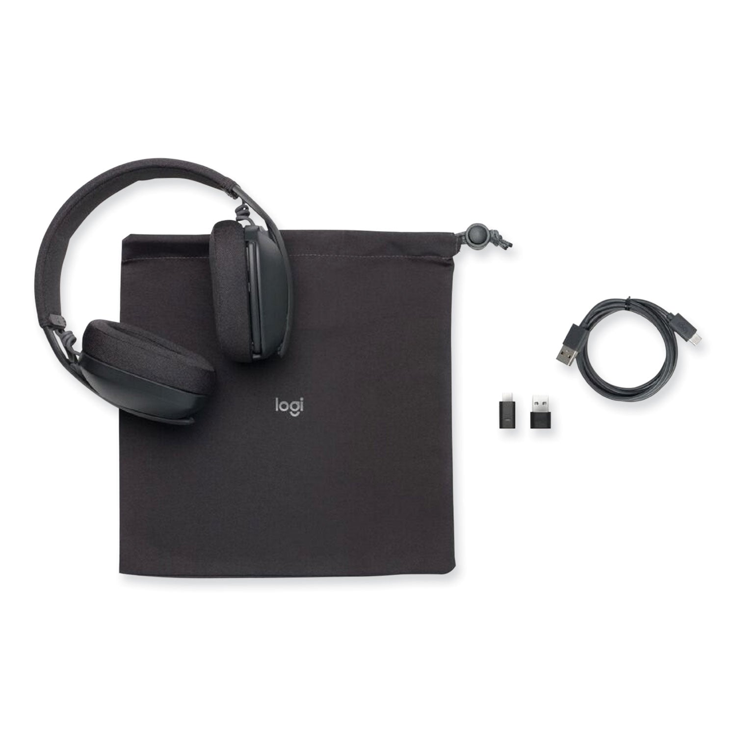 Logitech® Zone Vibe Wireless Binaural Over The Head Headset, Graphite