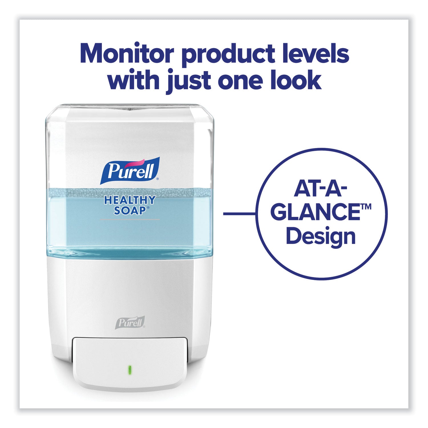 PURELL® Es4 Soap Push-Style Dispenser, 1,200 Ml, 4.88 X 8.8 X 11.38, White