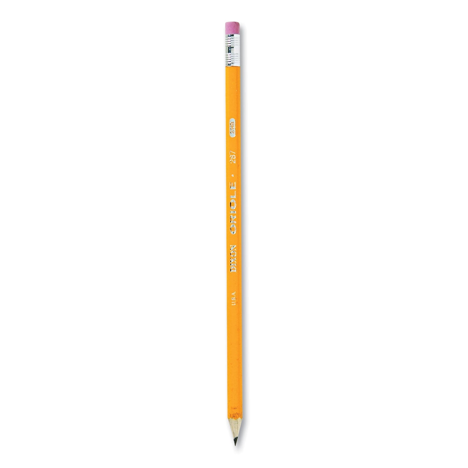 Dixon® Oriole Presharpened Pencils, HB (#2), Black Lead, Yellow Barrel, Dozen
