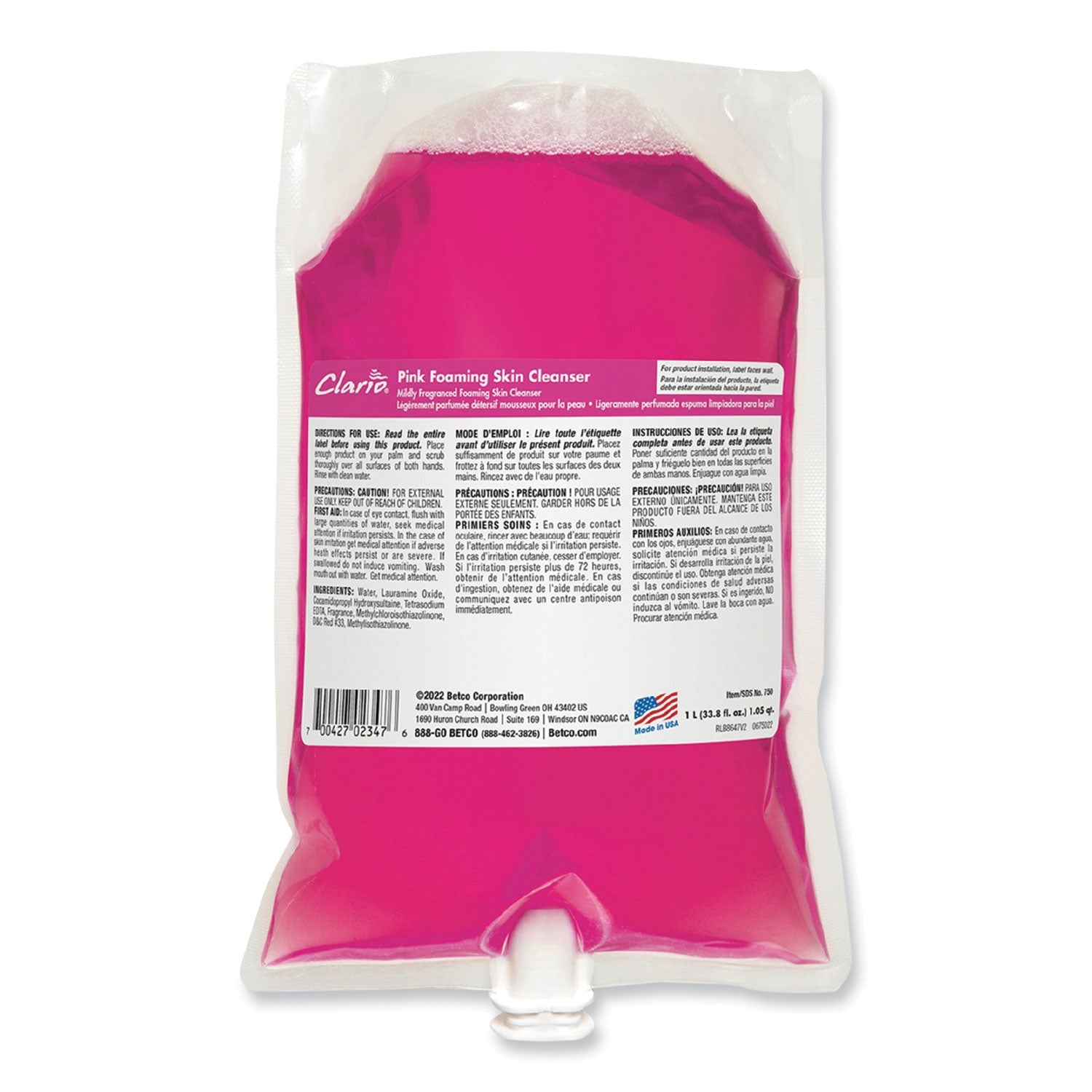 Pink Foaming Skin Cleanser | Betco® Refill Fresh