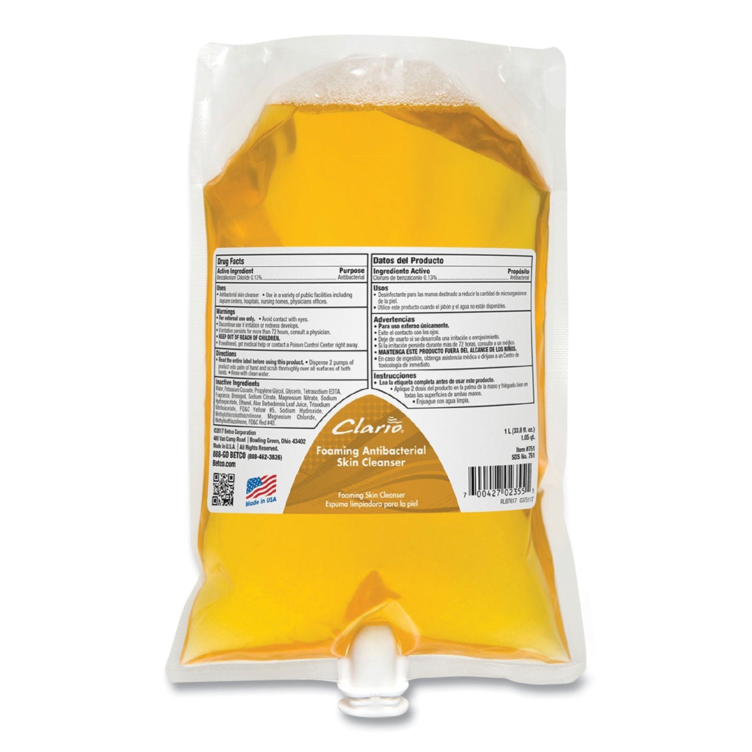Antibacterial Skin Cleanser | Betco® 1000mL Rfl