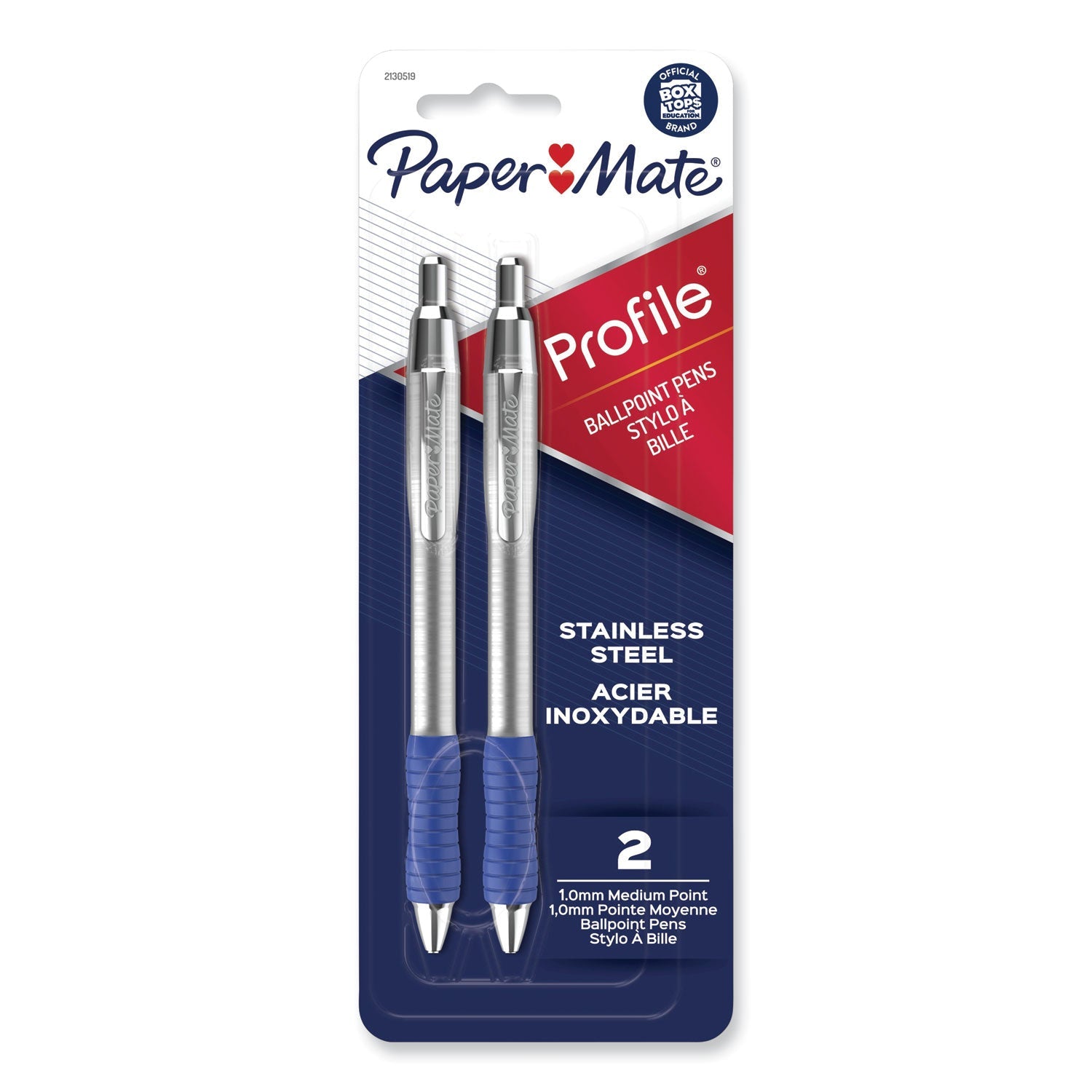 Paper Mate Profile Ballpoint Pen | Blue 2-Pack