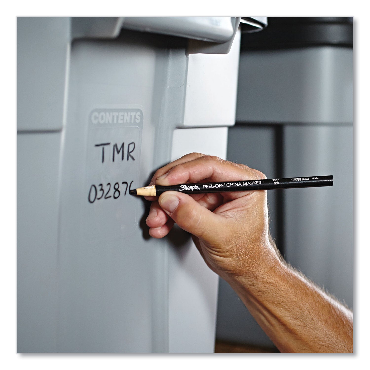 Sharpie® Peel-Off China Markers, Black, Dozen