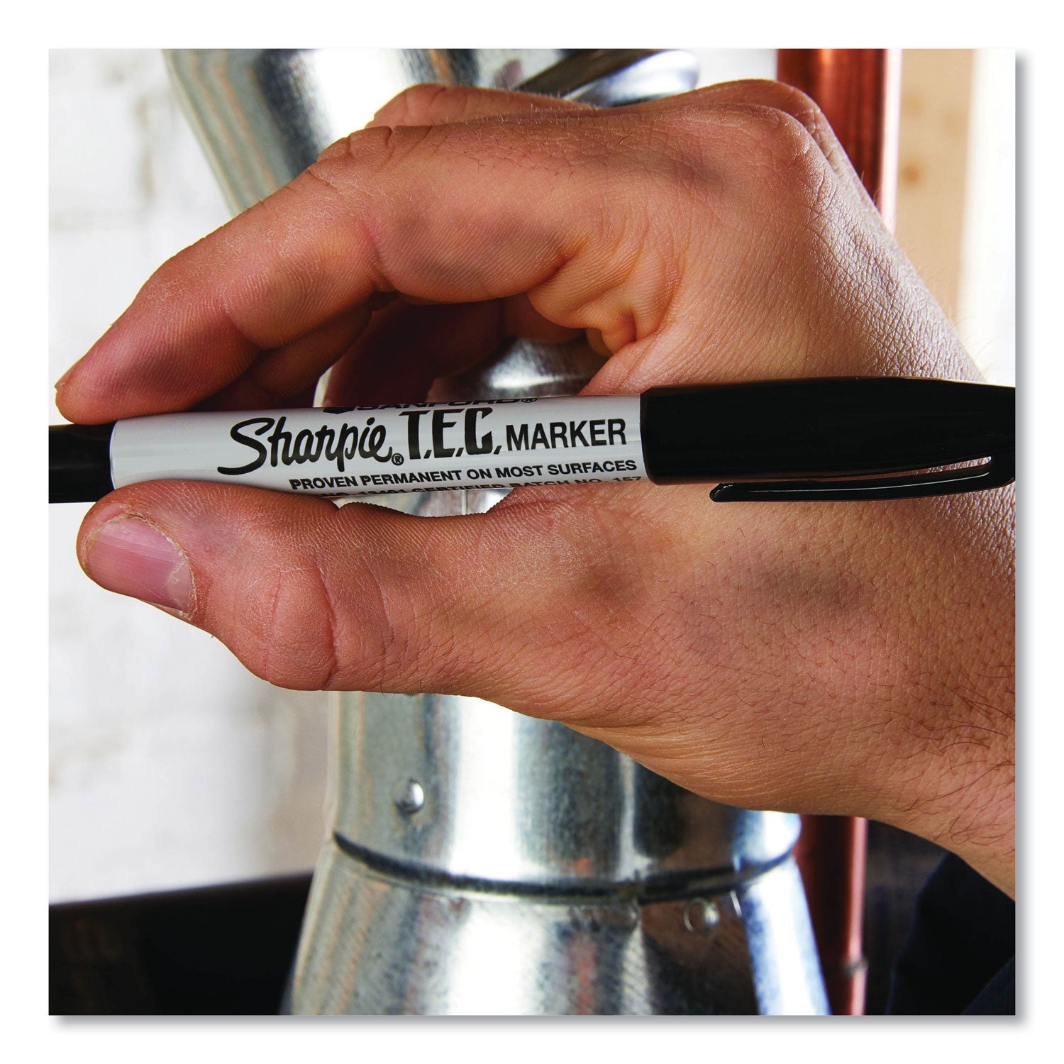 Sharpie® T.e.c. Permanent Marker, Fine Bullet Tip, Black
