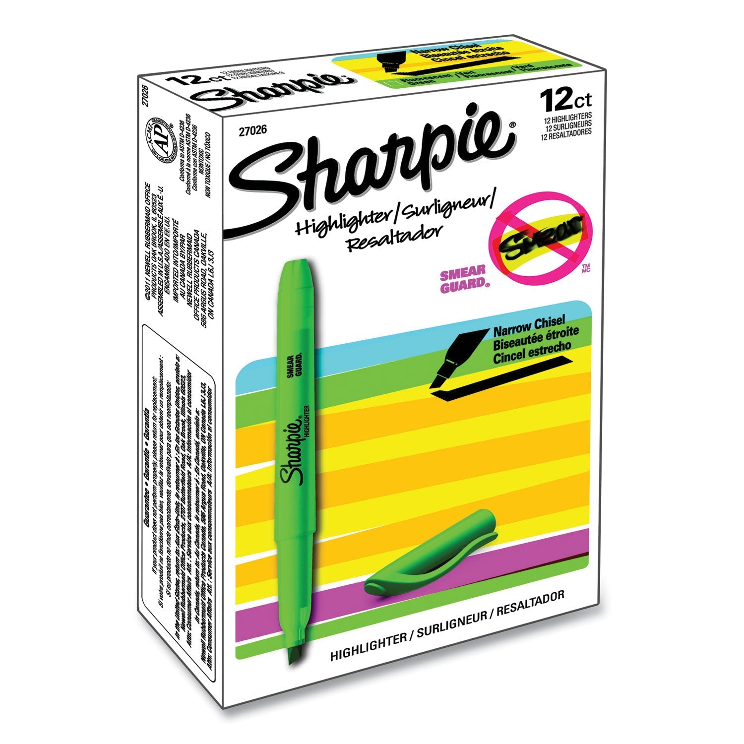 Pocket Style Highlighters | Green, Dozen, Sharpie®