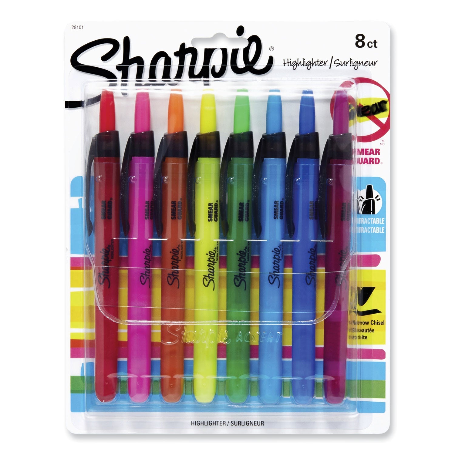 Retractable Highlighters | Assorted, 8/Set