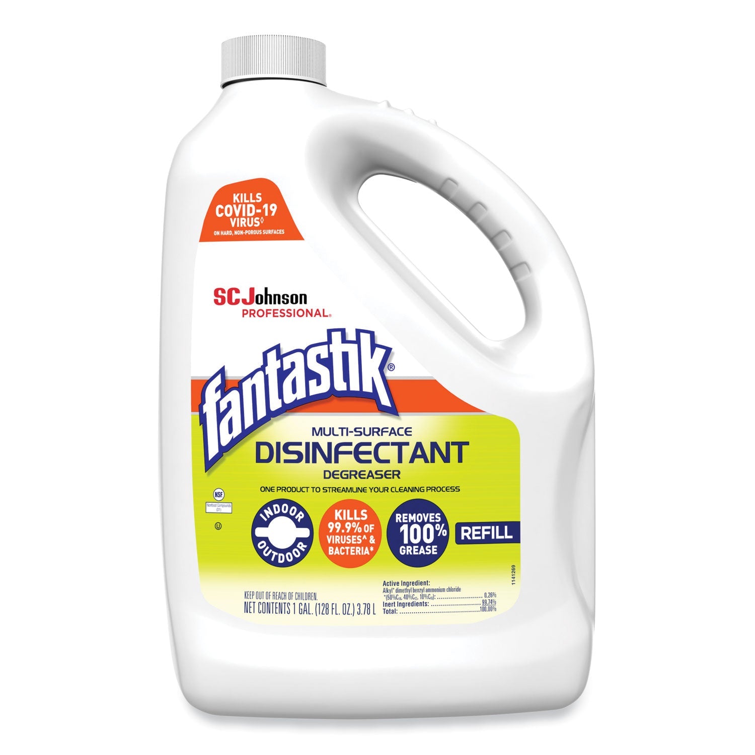 Fantastik® Multi-Surface Disinfectant Degreaser, Pleasant Scent, 1 Gallon Bottle