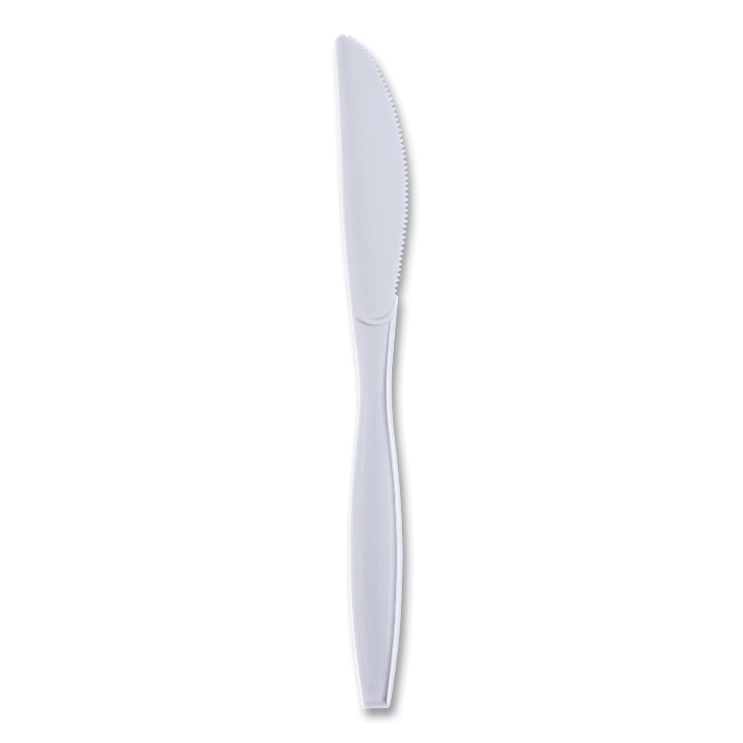 Boardwalk® Heavyweight Wrapped Polypropylene Cutlery, Knife, Plastic, White, 1,000/Carton