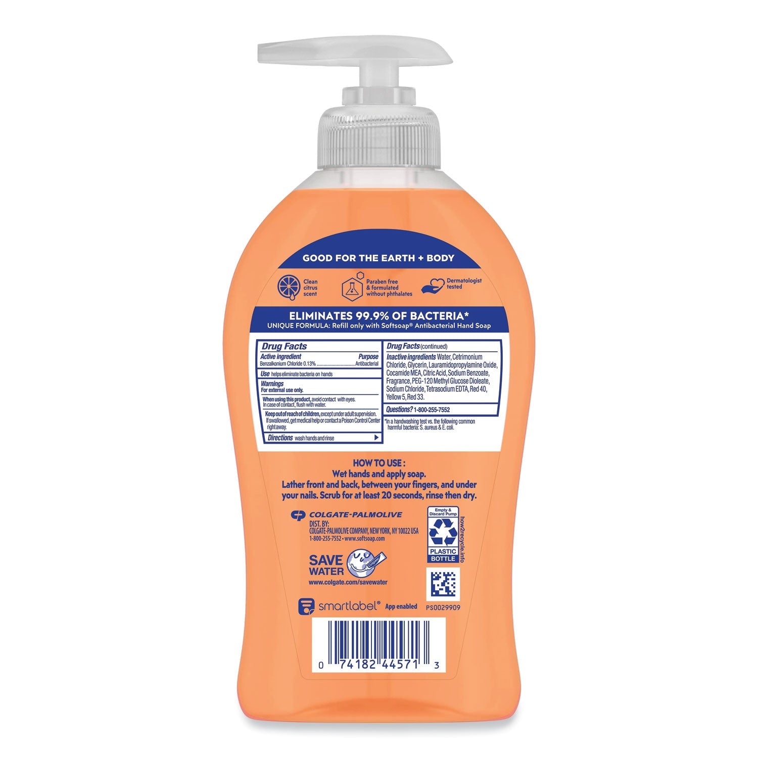Softsoap® Antibacterial Hand Soap, Crisp Clean Scent, 11.25 oz, 6/Carton