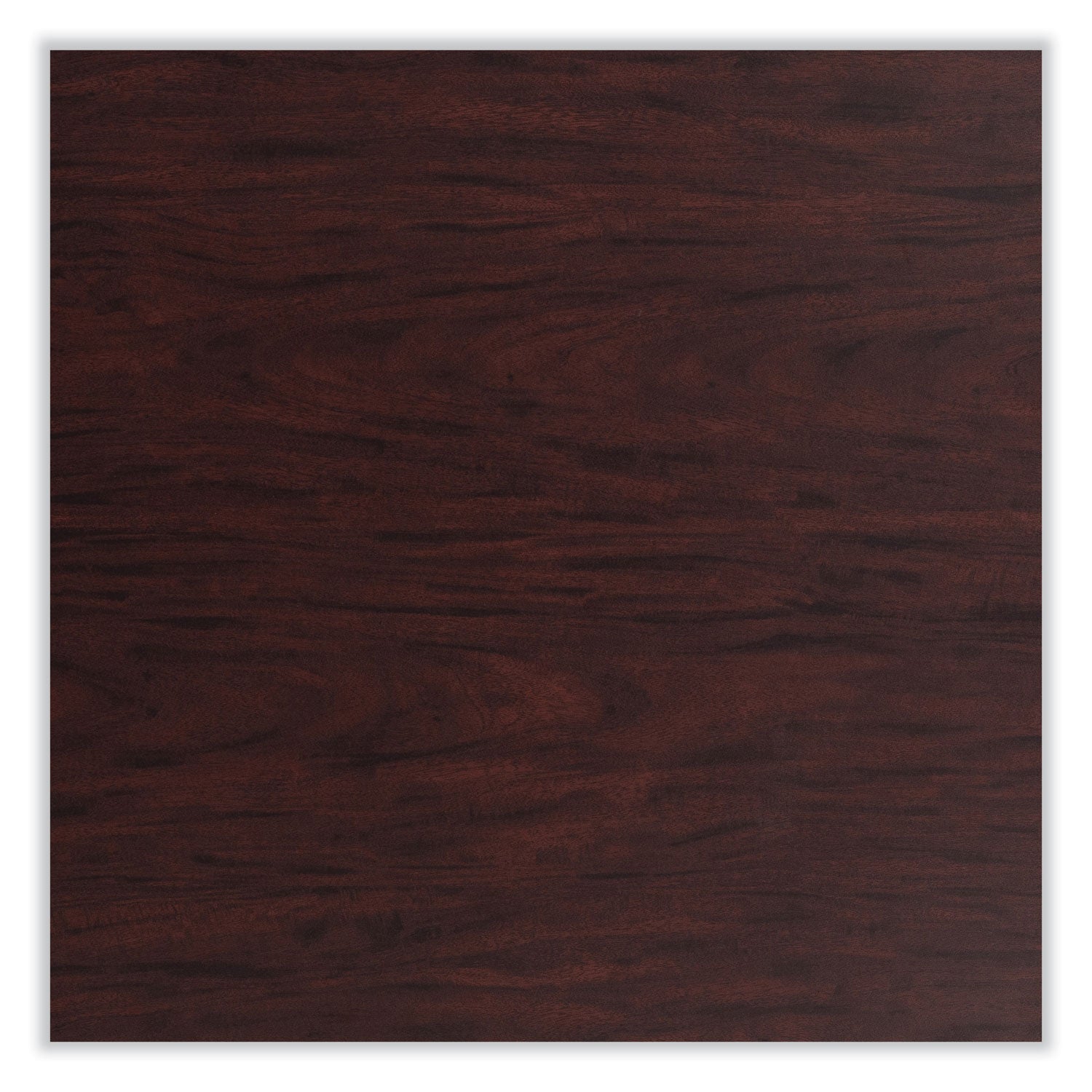 NPS® Cafe Table, 36w x 36d x 36h, Square Top/Round Base, Mahogany Top, Black Base