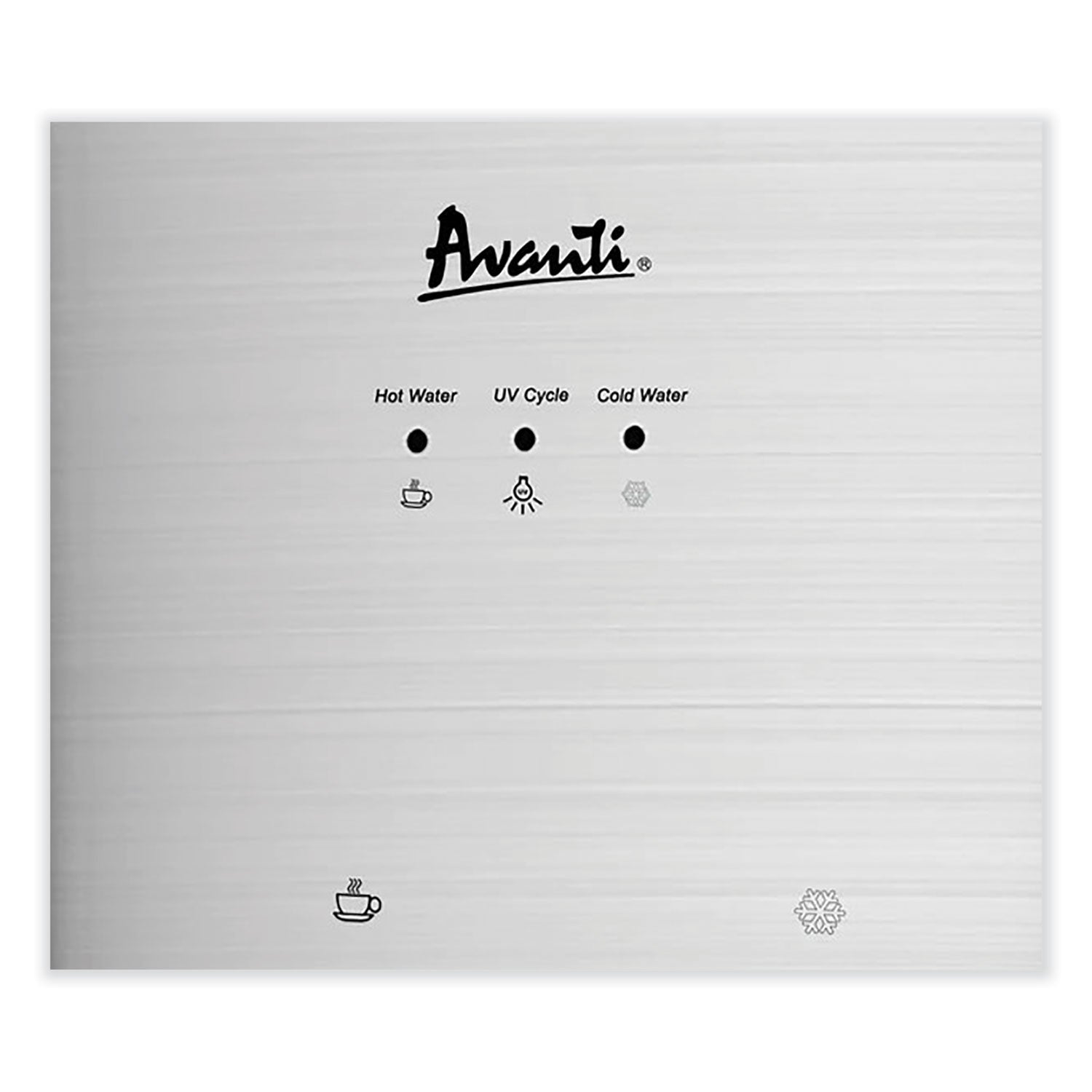 Avanti Bottom Loading Water Dispenser with UV Light, 3 to 5 gal, 41.25 h, Black/Stainless Steel - Bloom Skins