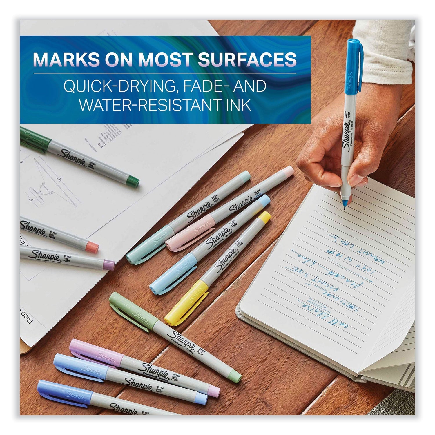 Sharpie® Mystic Gems Markers, Ultra-Fine Needle Tip, Assorted, 24/pack