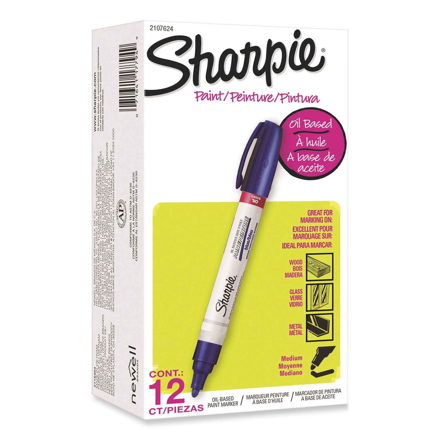 Permanent Paint Marker | Medium Tip Blue Dozen