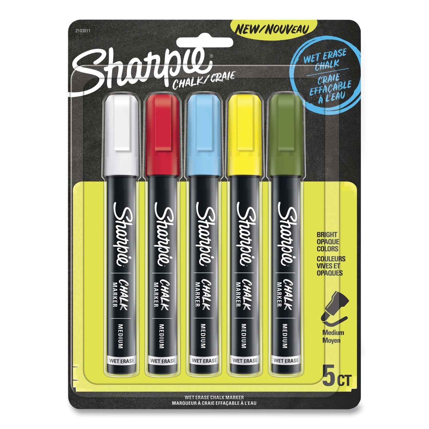 Sharpie Wet-Erase Chalk Marker | Assorted 5/Pack