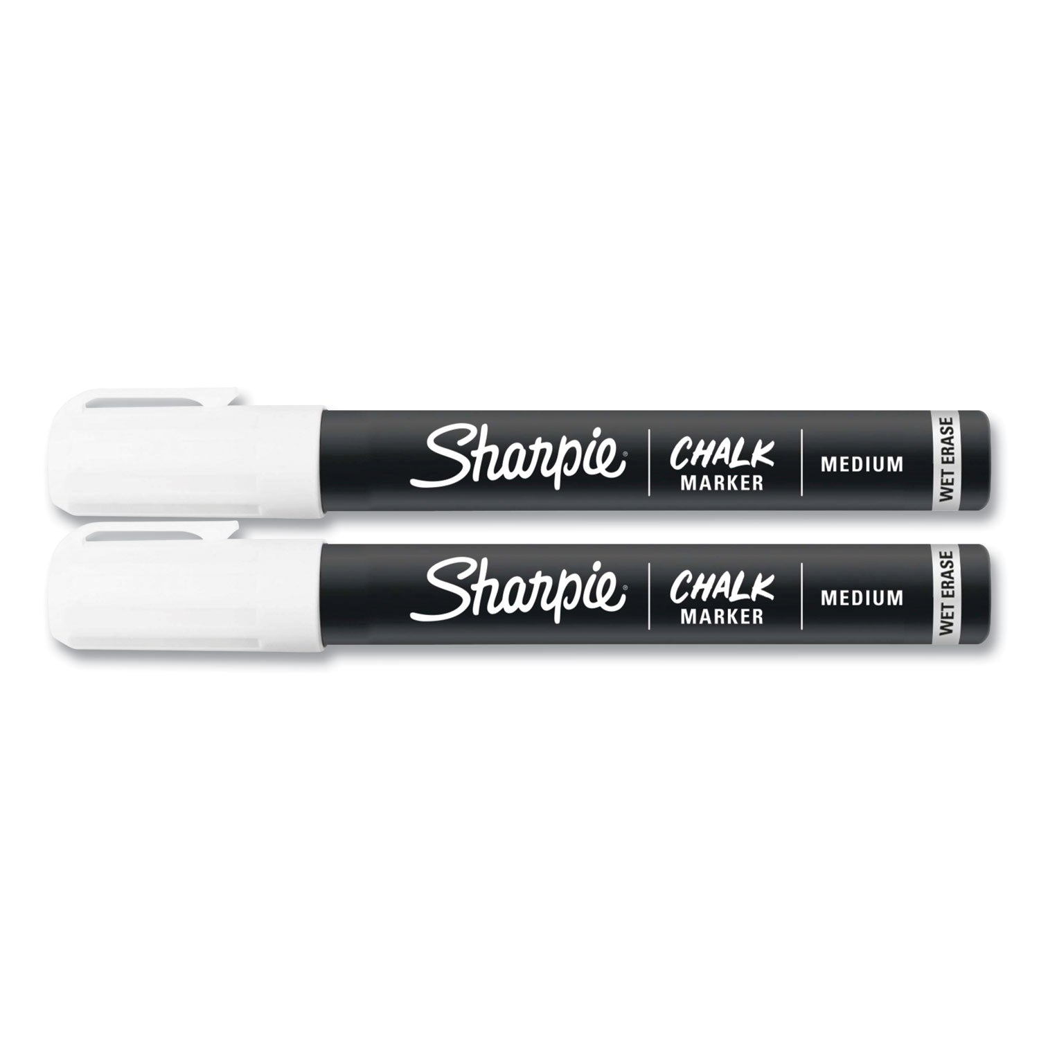 Sharpie® Wet-Erase Chalk Marker, Medium Bullet Tip, White, 2/pack