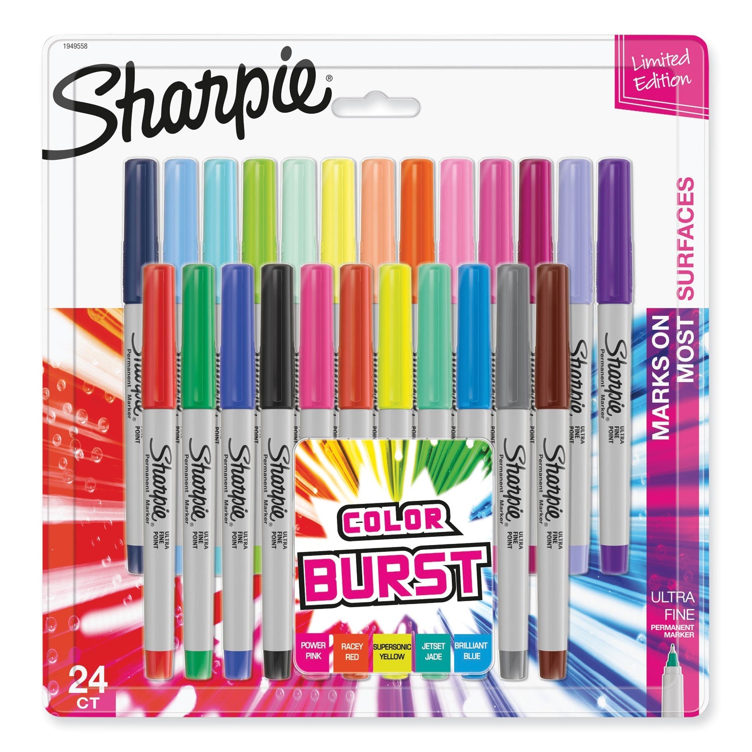 Ultra Fine Tip Permanent Marker | Assorted 24-Pack