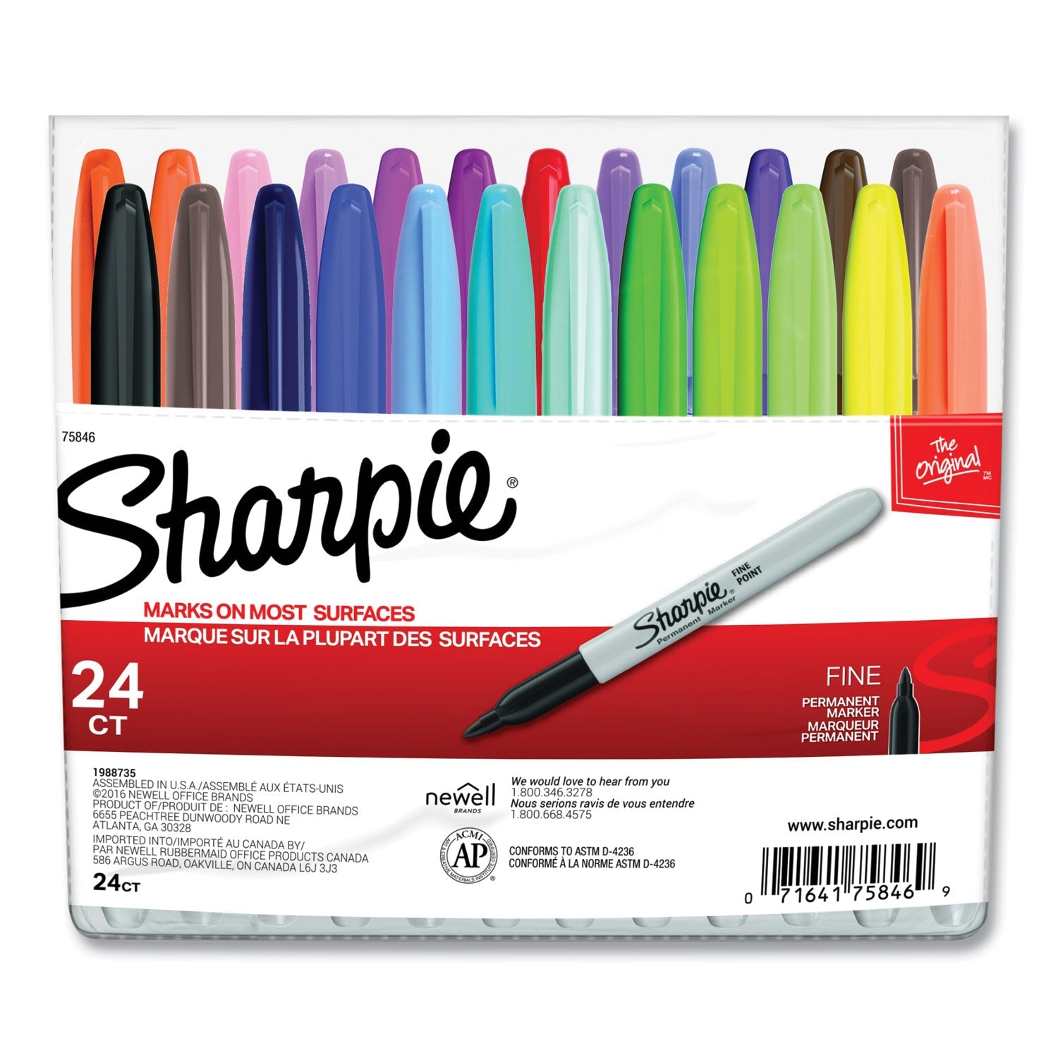 Sharpie Fine Tip Permanent Marker | Assorted 24/Set