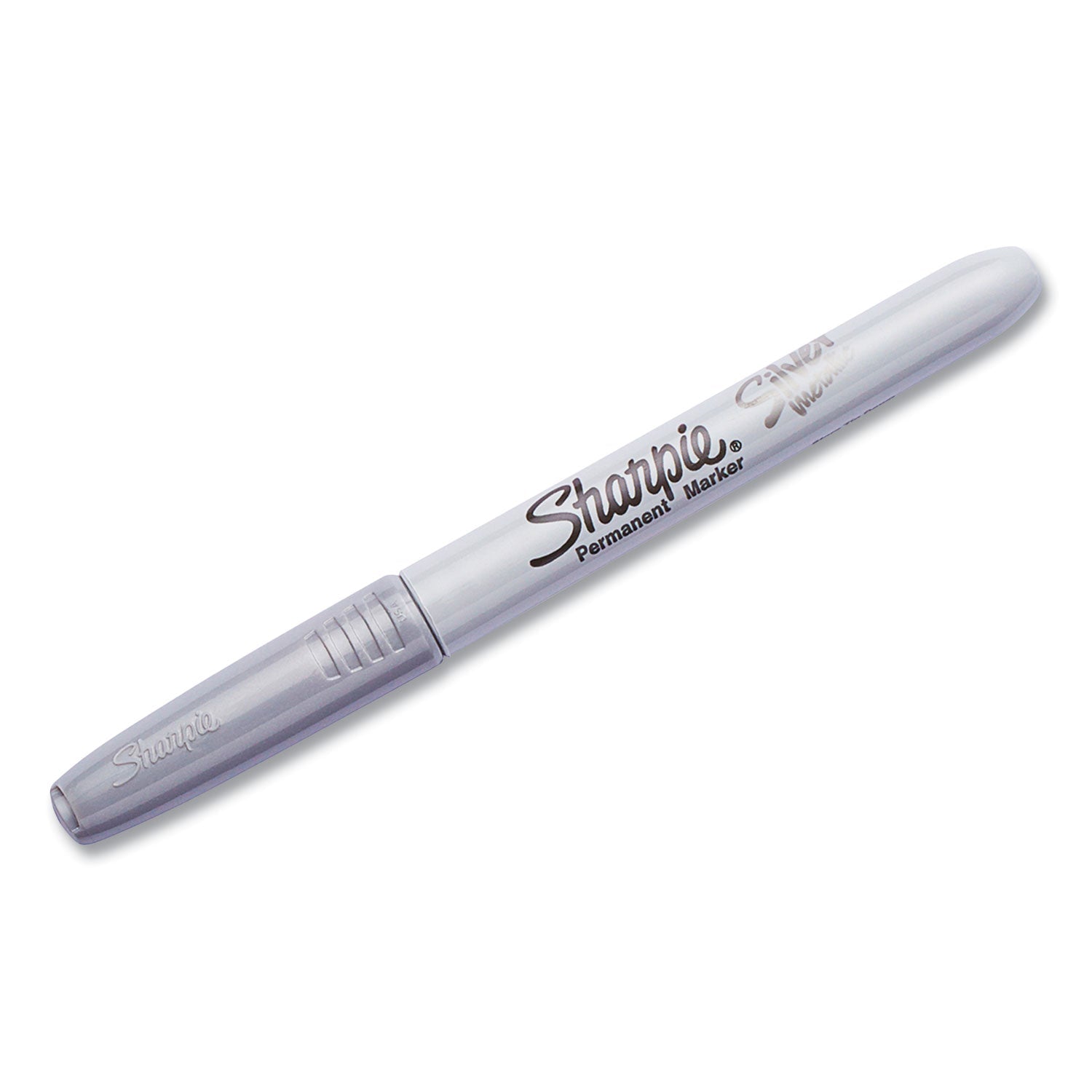 Sharpie® Metallic Fine Point Permanent Markers, Fine Bullet Tip, Metallic Silver, Dozen
