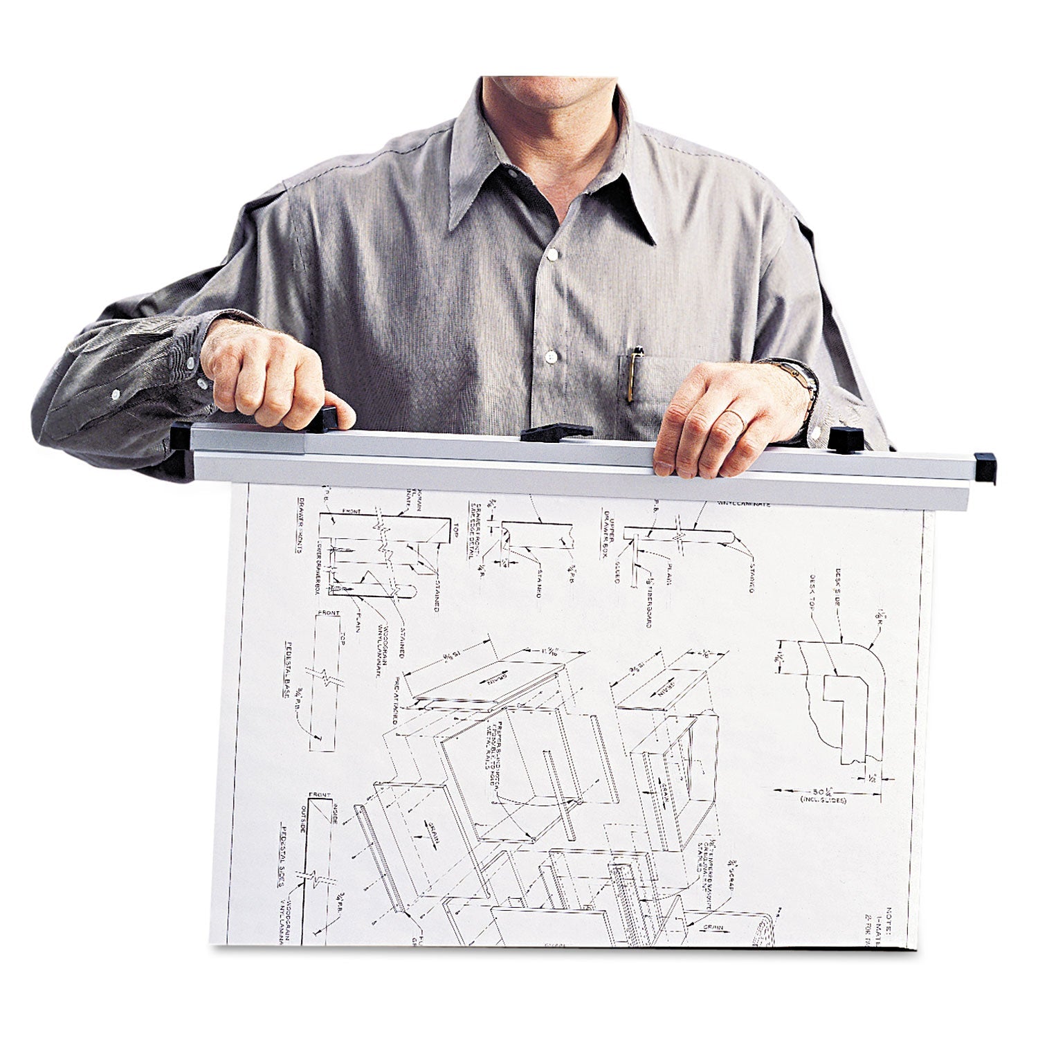 Safco® Sheet File Hanging Clamps, 100 Sheets Per Clamp, 36" Length, 6/Carton