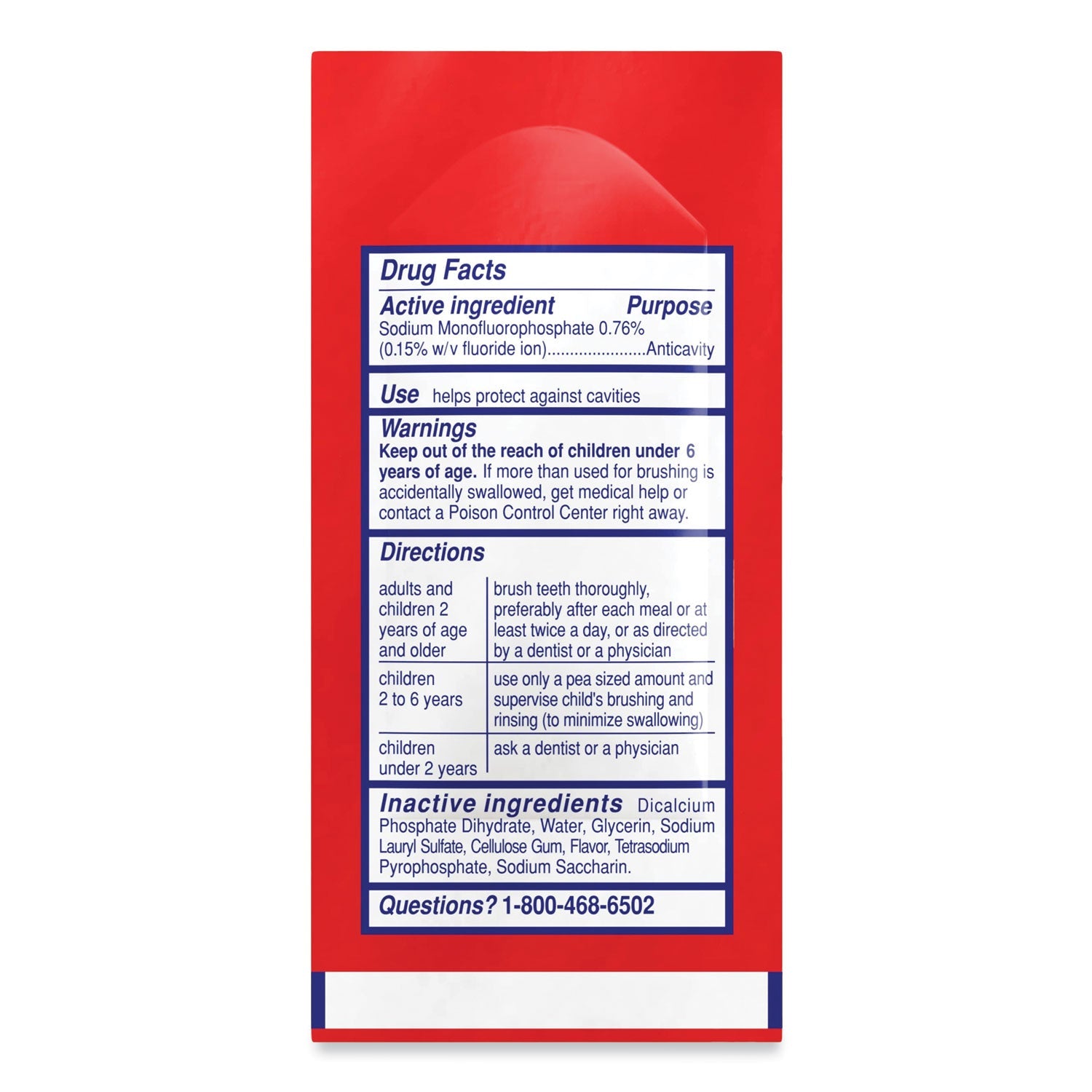 Colgate® Cavity Protection Toothpaste, Regular Flavor, 0.15 Oz Sachet, 1,000/carton