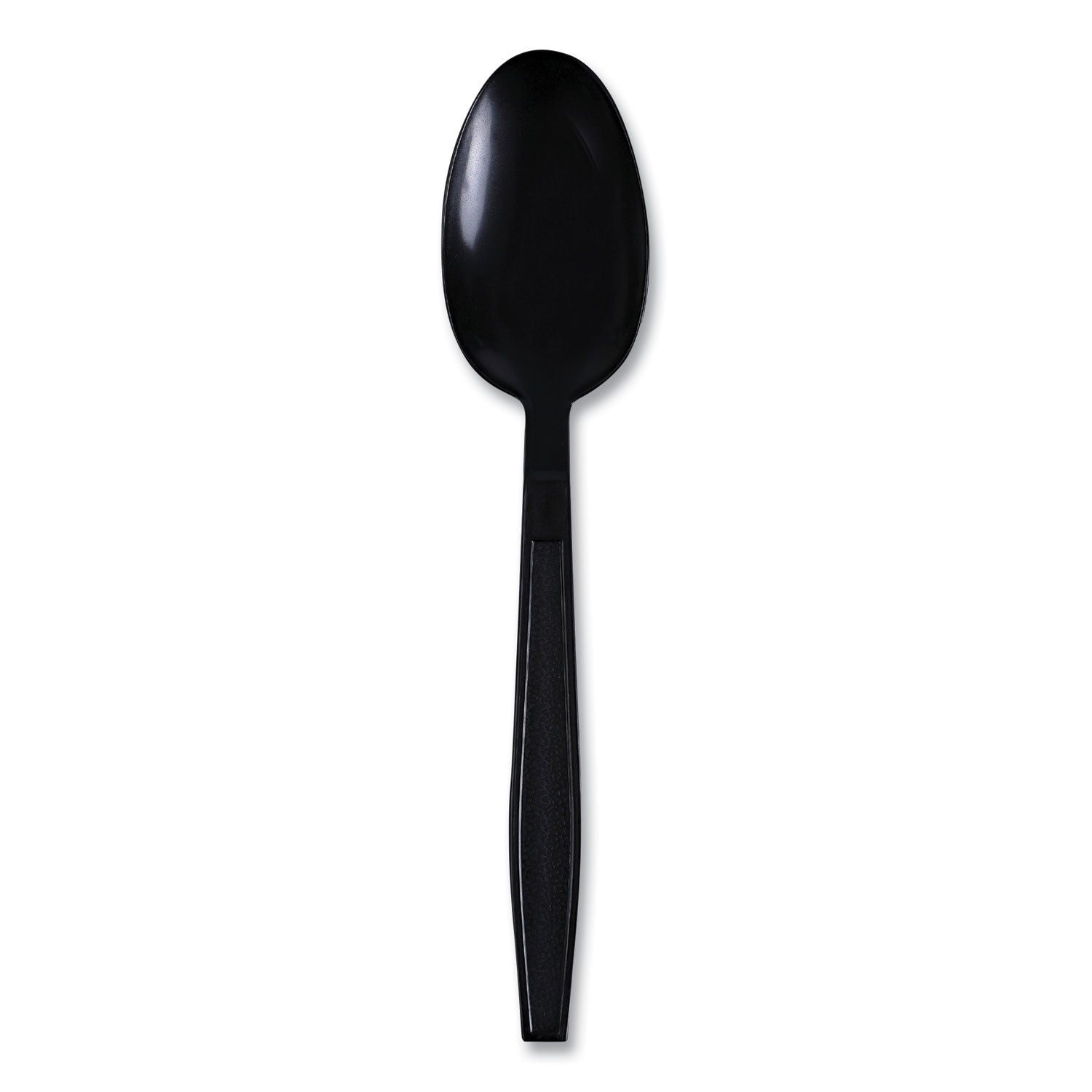 Boardwalk® Heavyweight Wrapped Polypropylene Cutlery, Spoon, Plastic, Black, 1,000/Carton