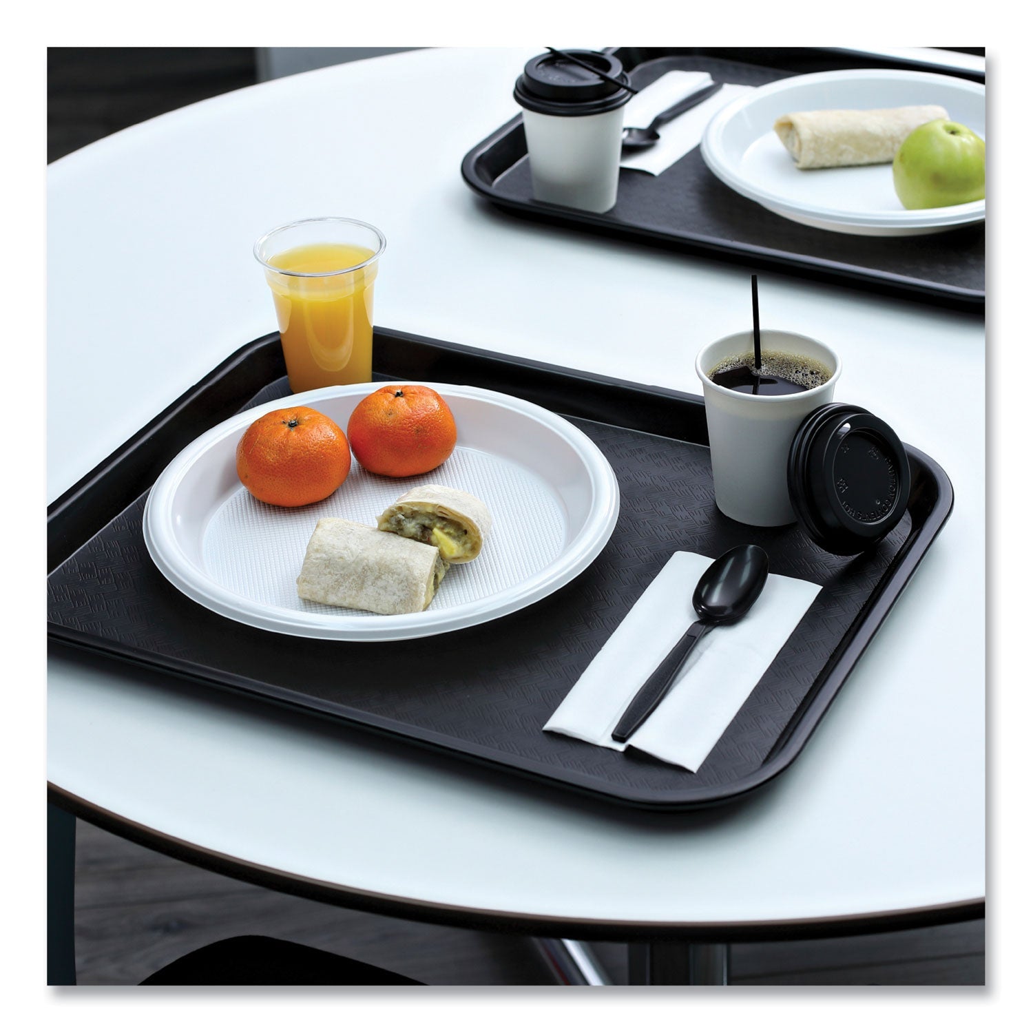 Boardwalk® Heavyweight Wrapped Polypropylene Cutlery, Spoon, Plastic, Black, 1,000/Carton