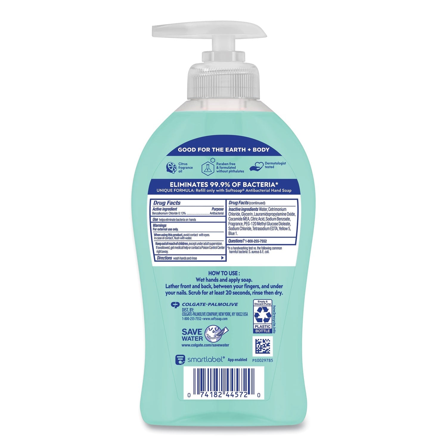 Softsoap® Antibacterial Hand Soap, Fresh Citrus Scent, 11.25 oz, 6/Carton