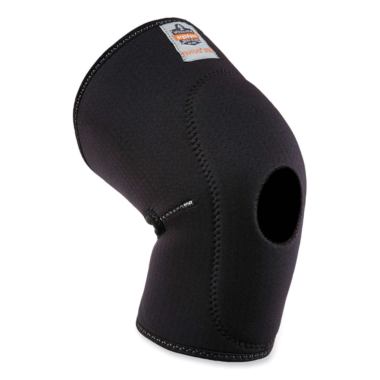 ergodyne® ProFlex 615 Open Patella Anterior Pad Knee Sleeve, Small, Black