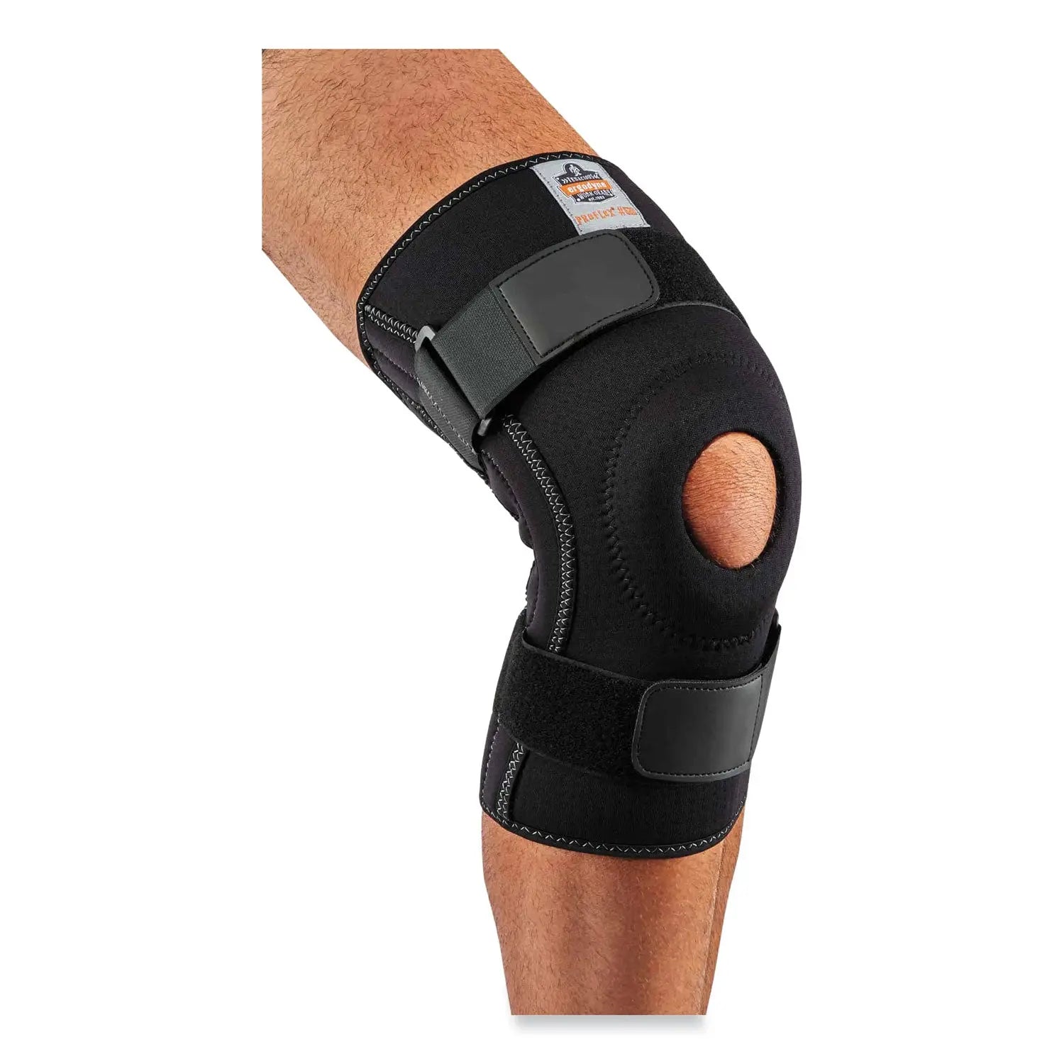 ergodyne® ProFlex 620 Open Patella Spiral Stays Knee Sleeve, X-Large, Black