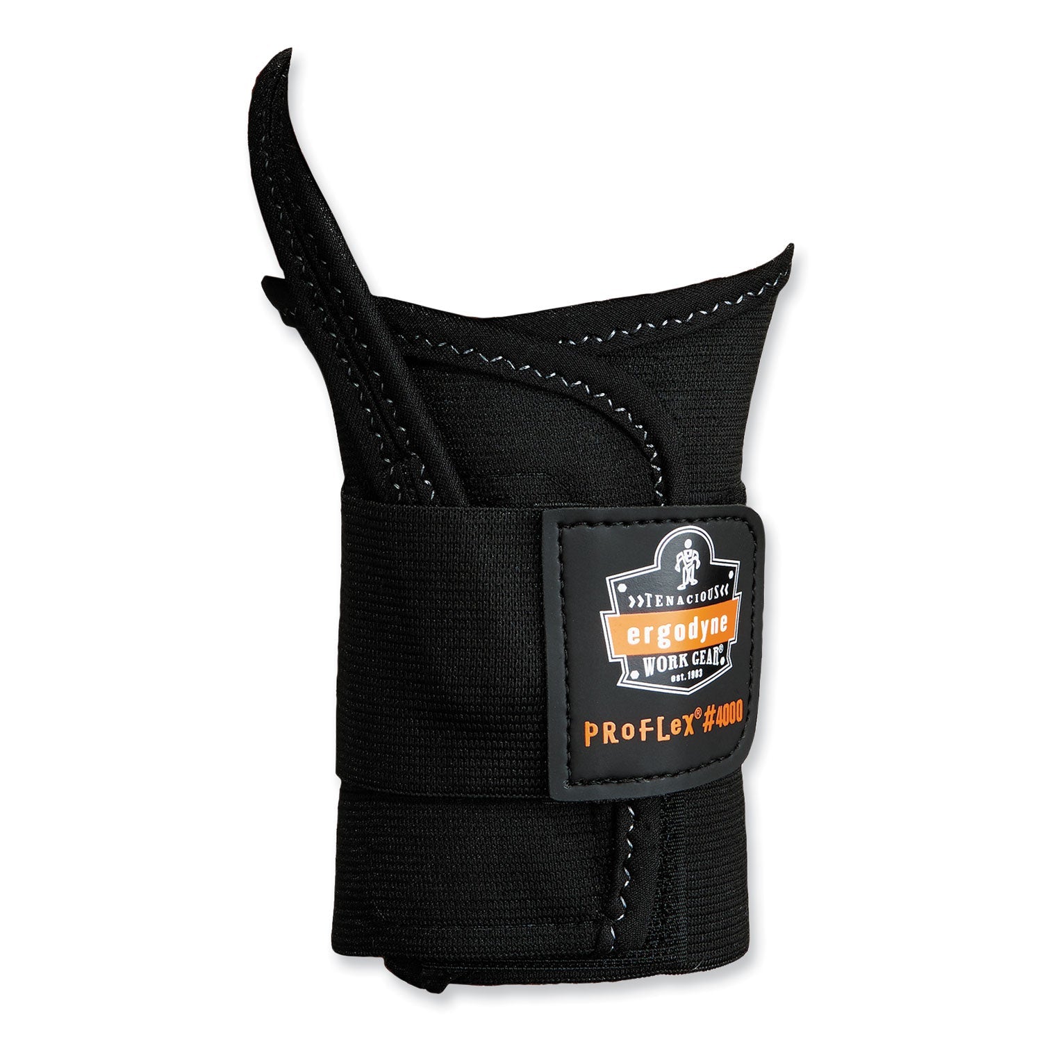 ergodyne® ProFlex 4000 Single Strap Wrist Support, Small, Fits Left Hand, Black