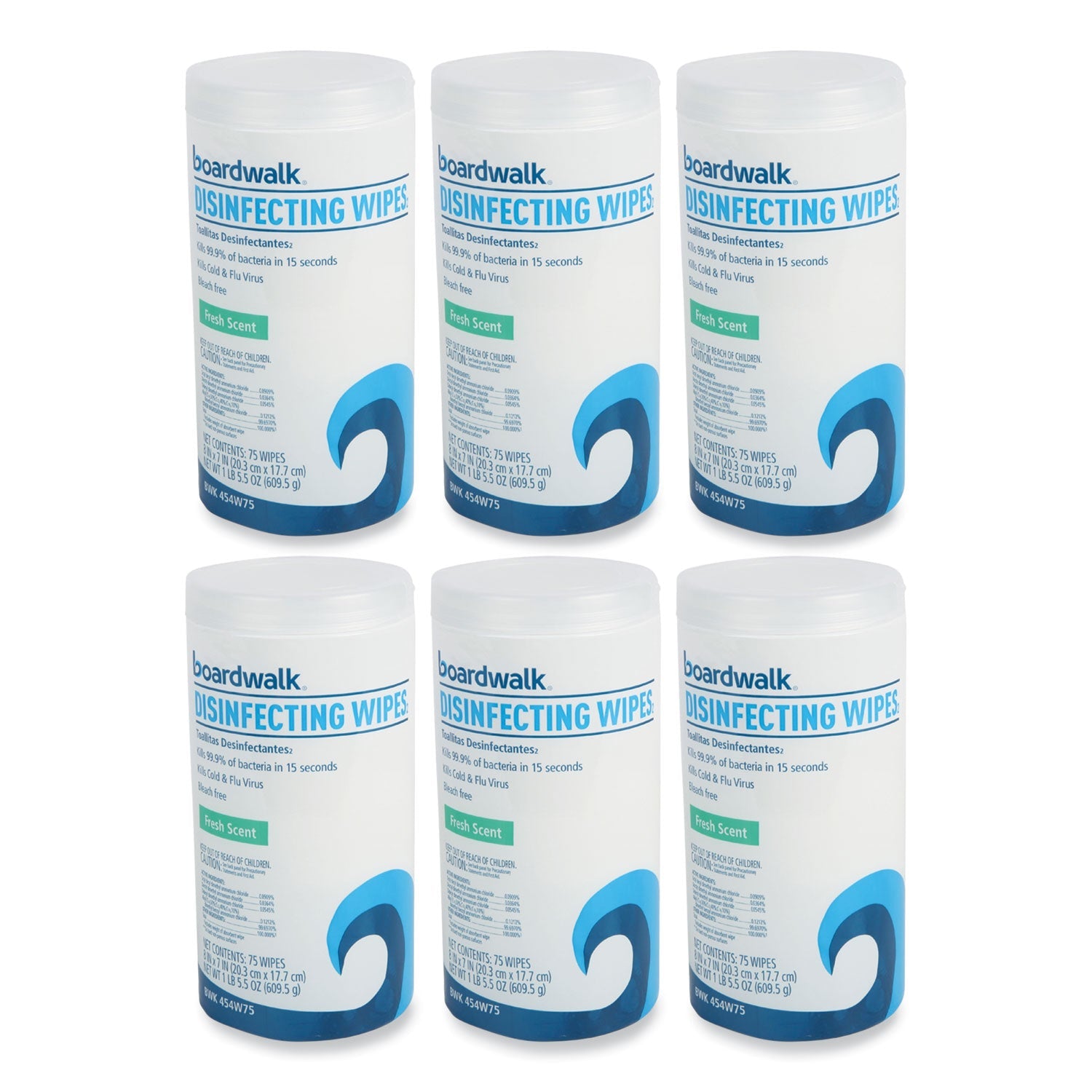Quat-Based Disinfecting Wipes | Fresh, 75/Can