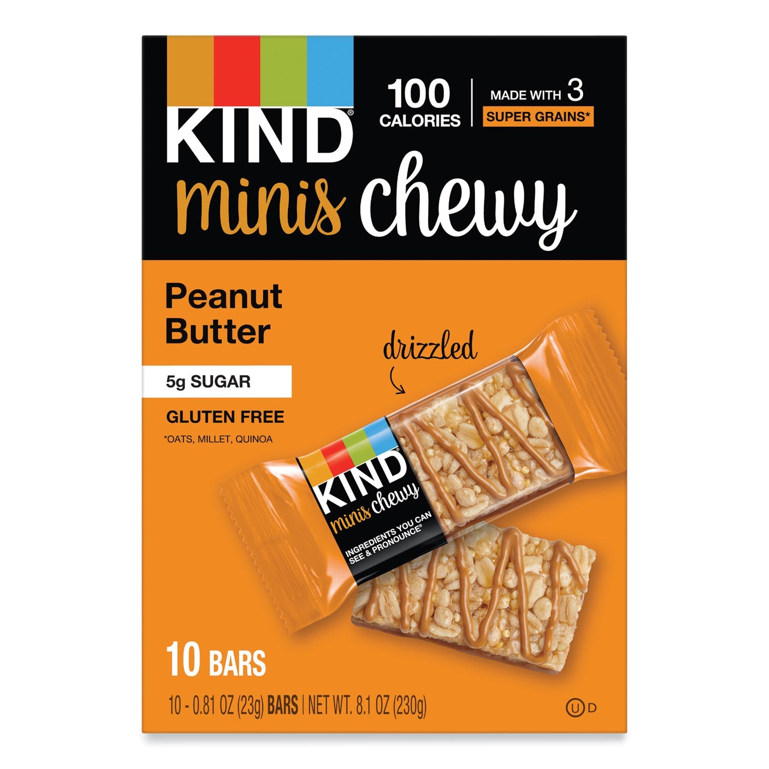 KIND Minis Chewy Bars | Peanut Butter, 10-Pack