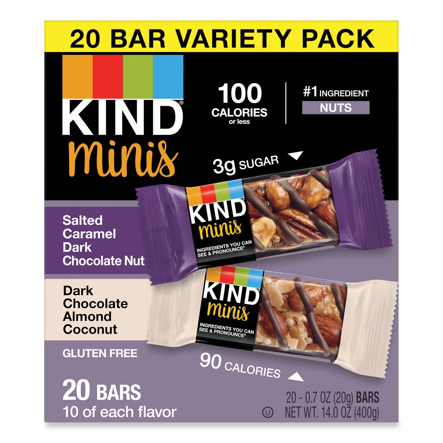 KIND Minis Snack Bars | 20-Count Variety Pack