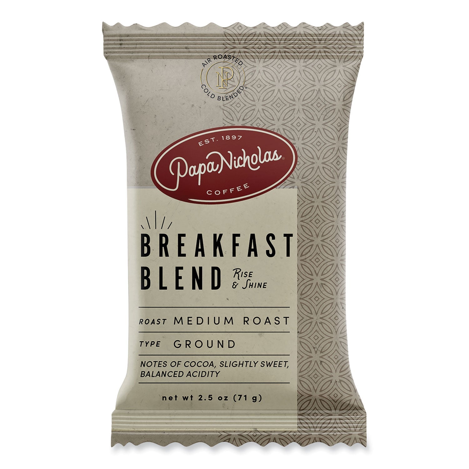 PapaNicholas® Coffee Premium Coffee, Breakfast Blend, 18/carton