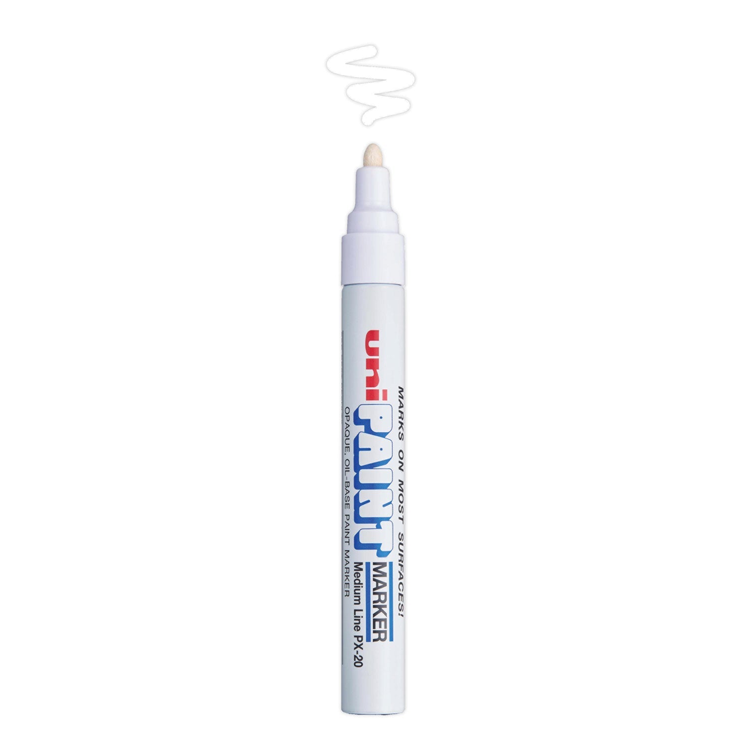 uni®-Paint Permanent Marker, Medium Bullet Tip, White