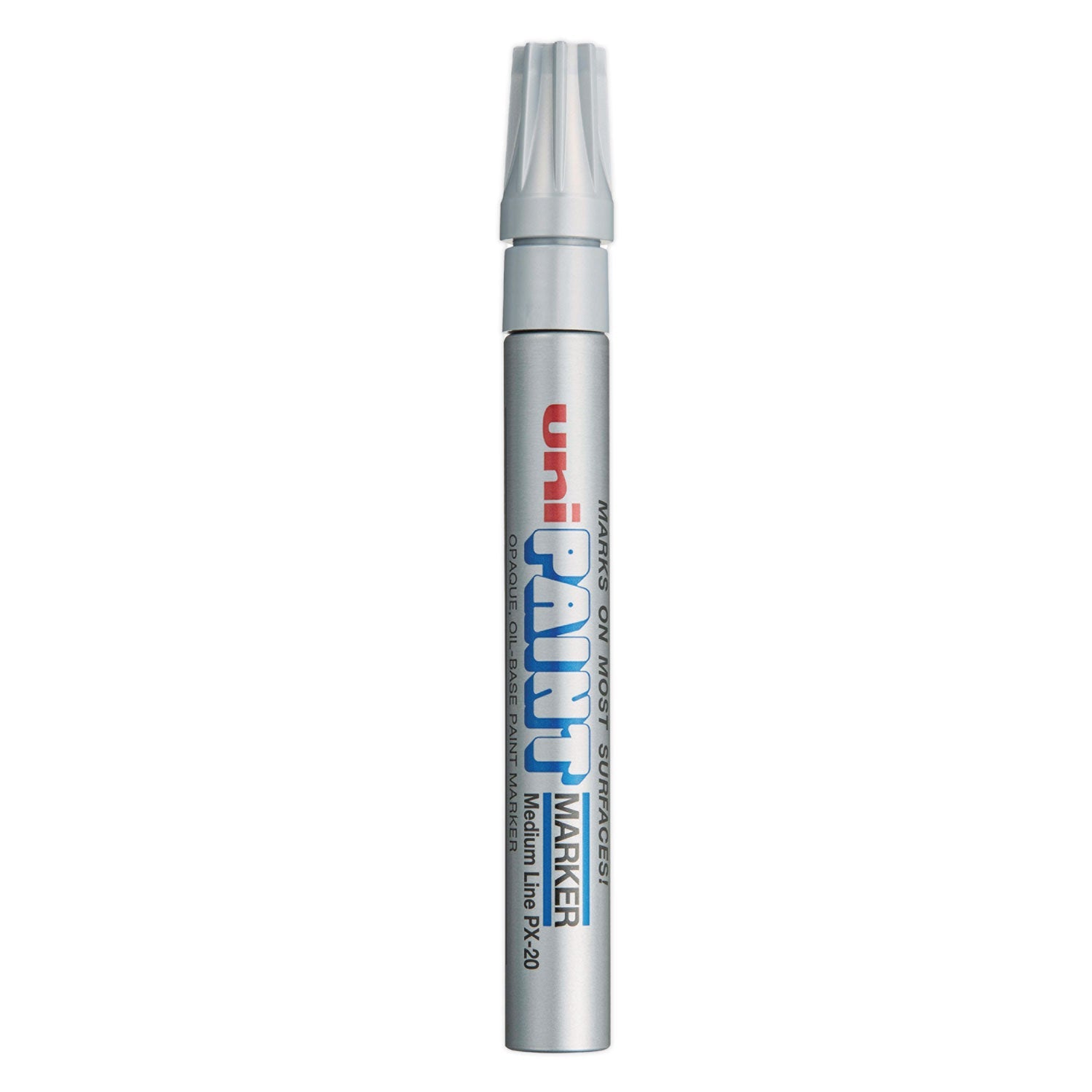 uni®-Paint Permanent Marker, Medium Bullet Tip, Metallic Silver