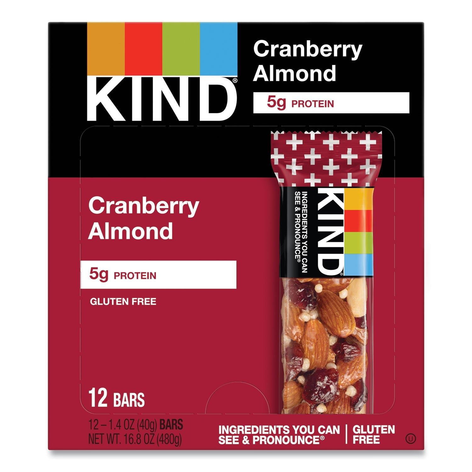 KIND Plus Nutrition Boost Bar | Cranberry Almond