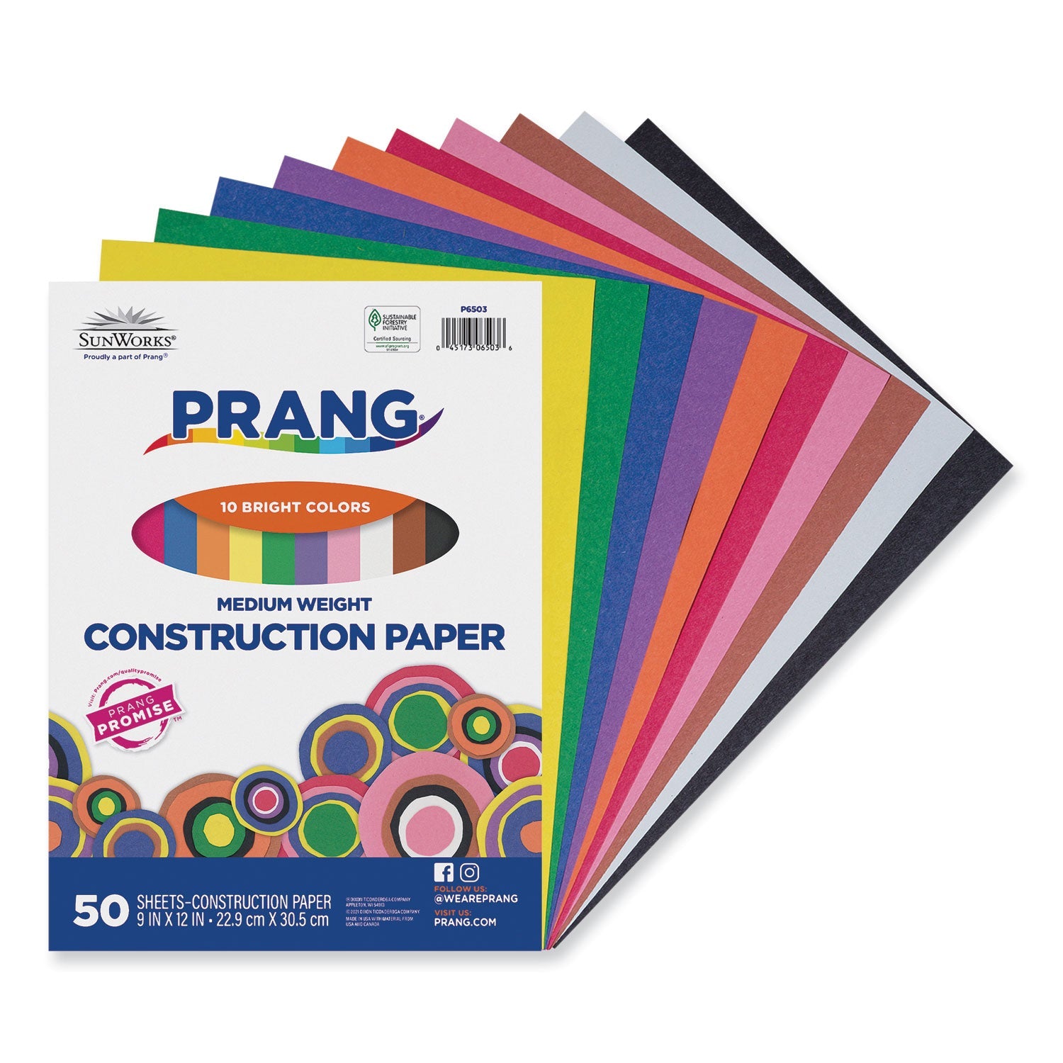 Prang SunWorks Construction Paper | Assorted 9x12
